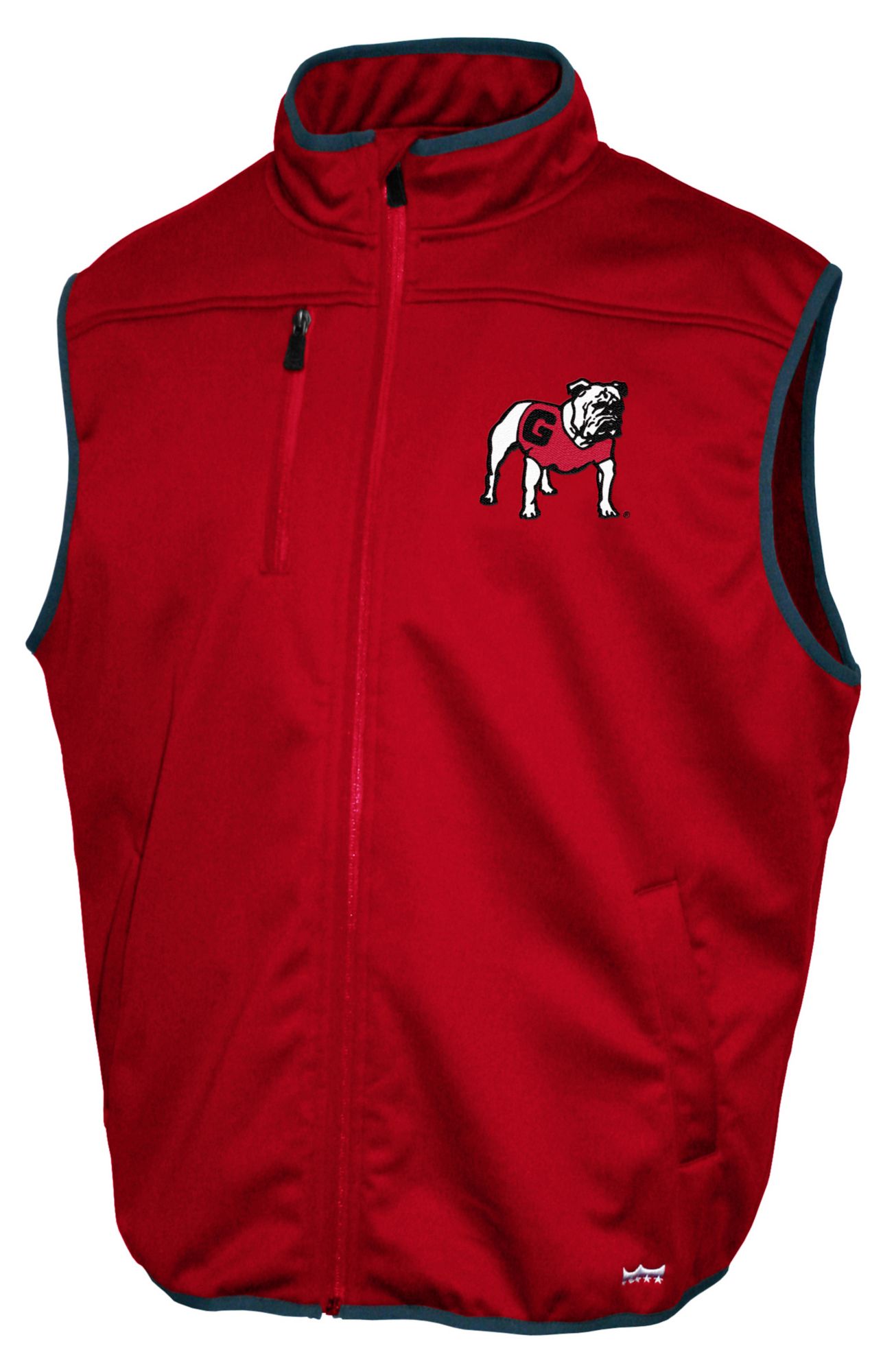 Franchise Club Men's Georgia Bulldogs Red Softshell Vest