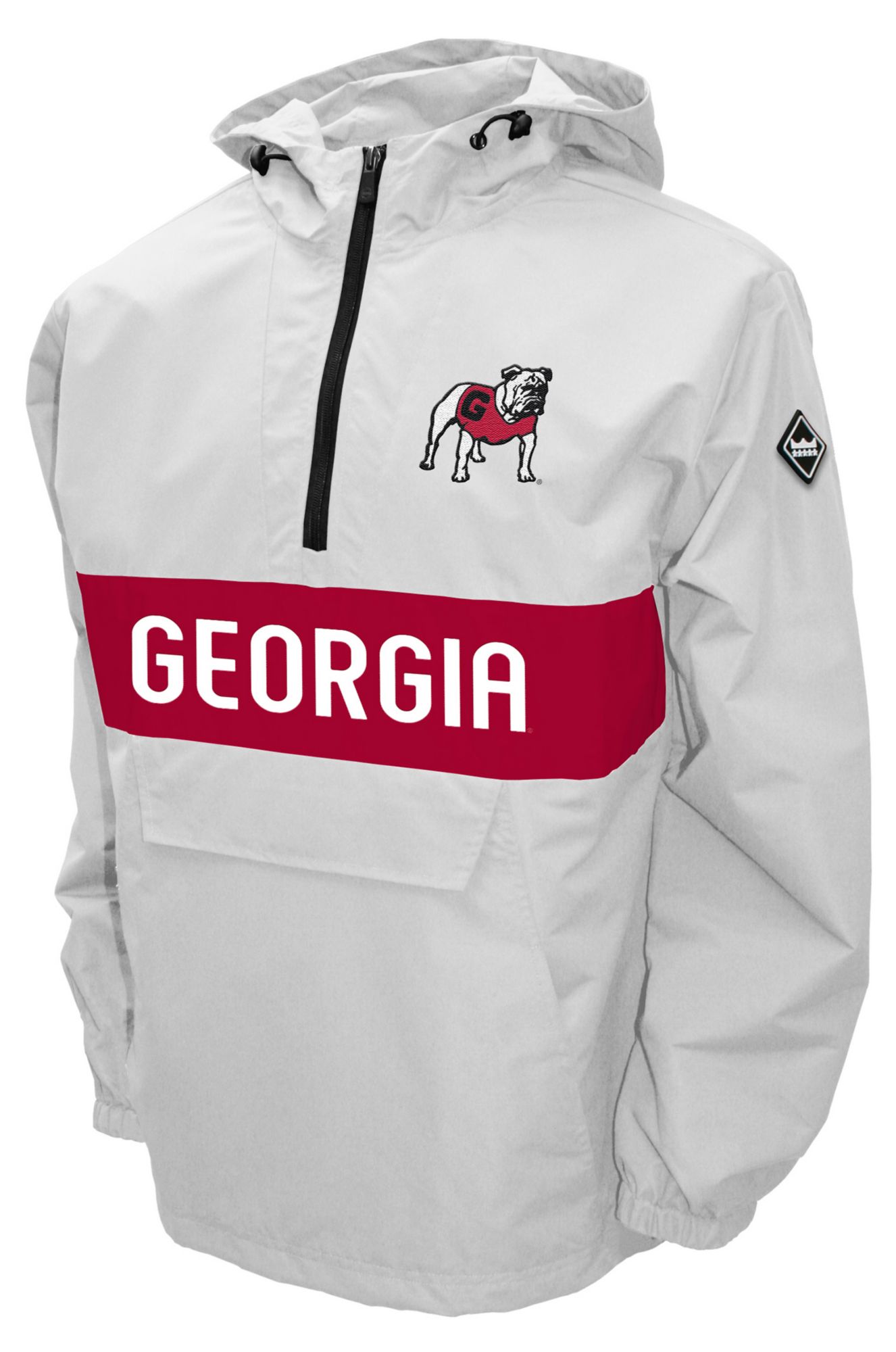 Franchise Club Men's Georgia Bulldogs White Beta Anorak Jacket