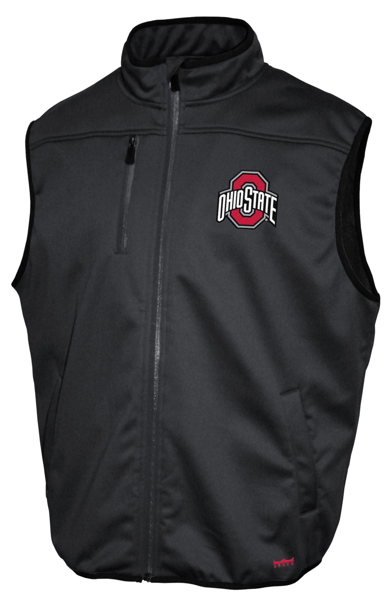 Franchise Club Men's Ohio State Buckeyes Grey Softshell Vest