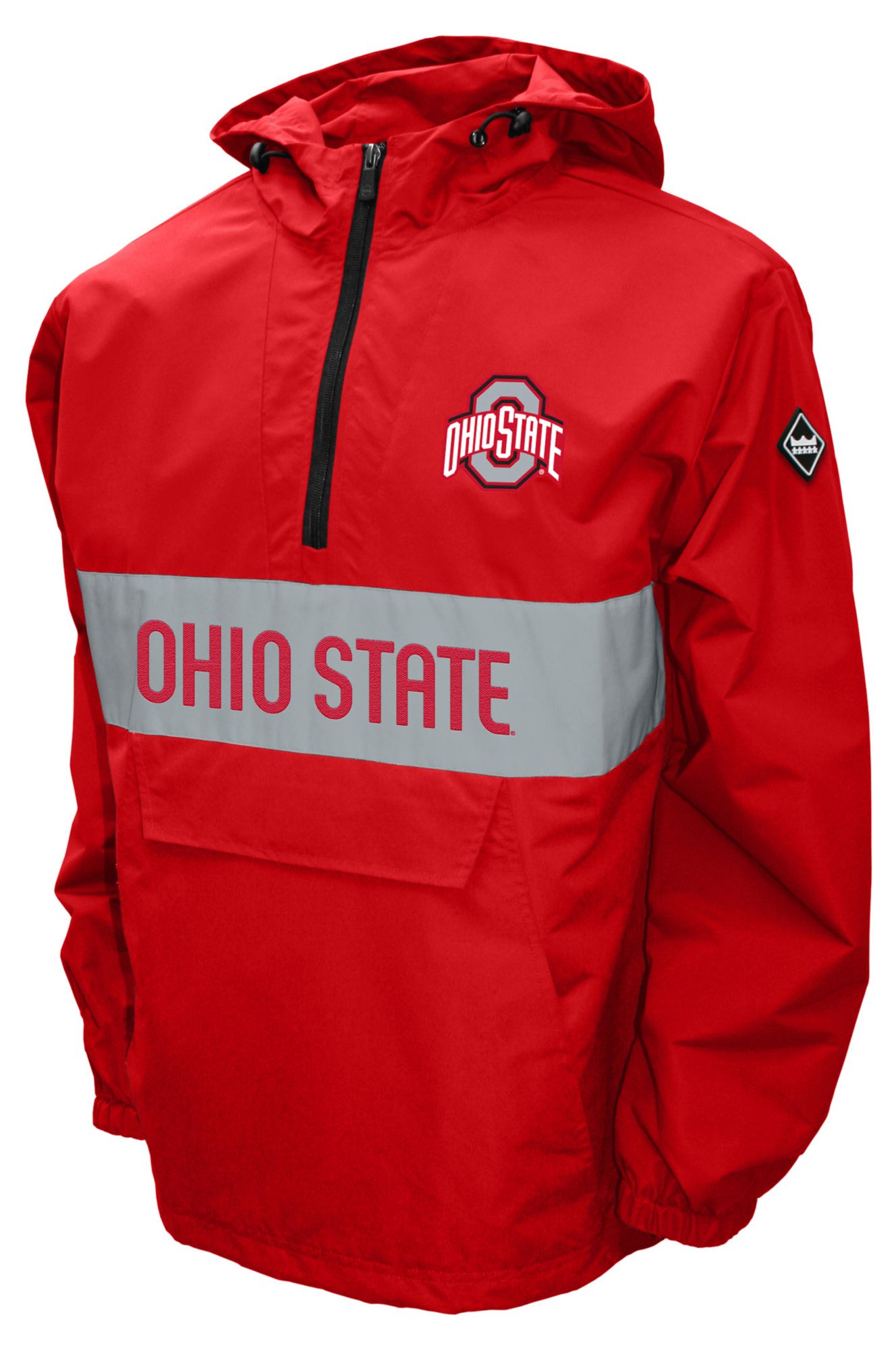 Franchise Club Men's Ohio State Buckeyes Red Beta Anorak Jacket