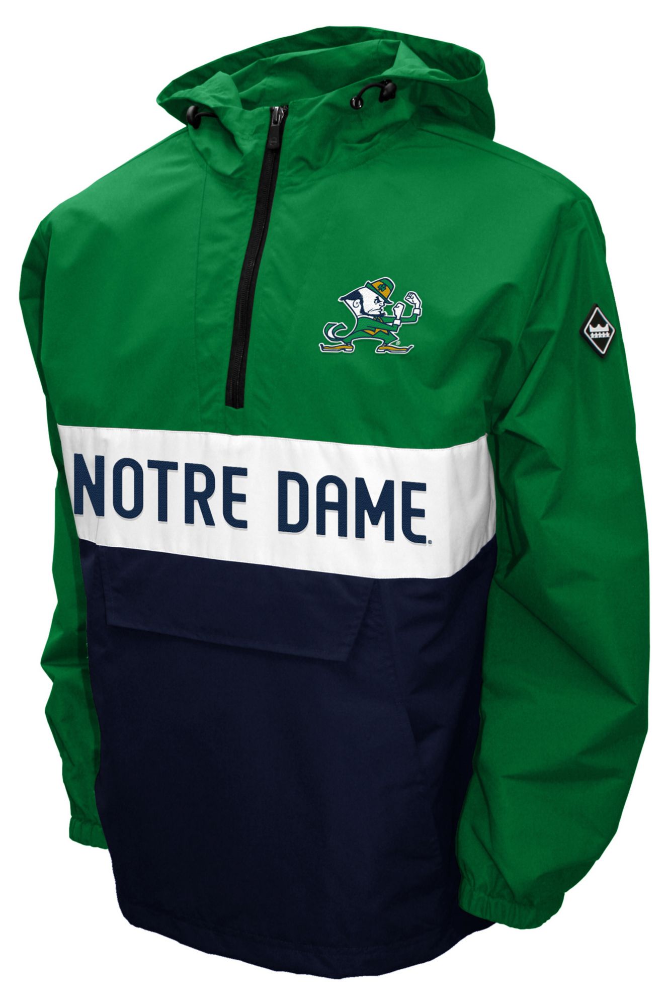 Franchise Club Men's Notre Dame Fighting Irish Navy Beta Anorak Jacket