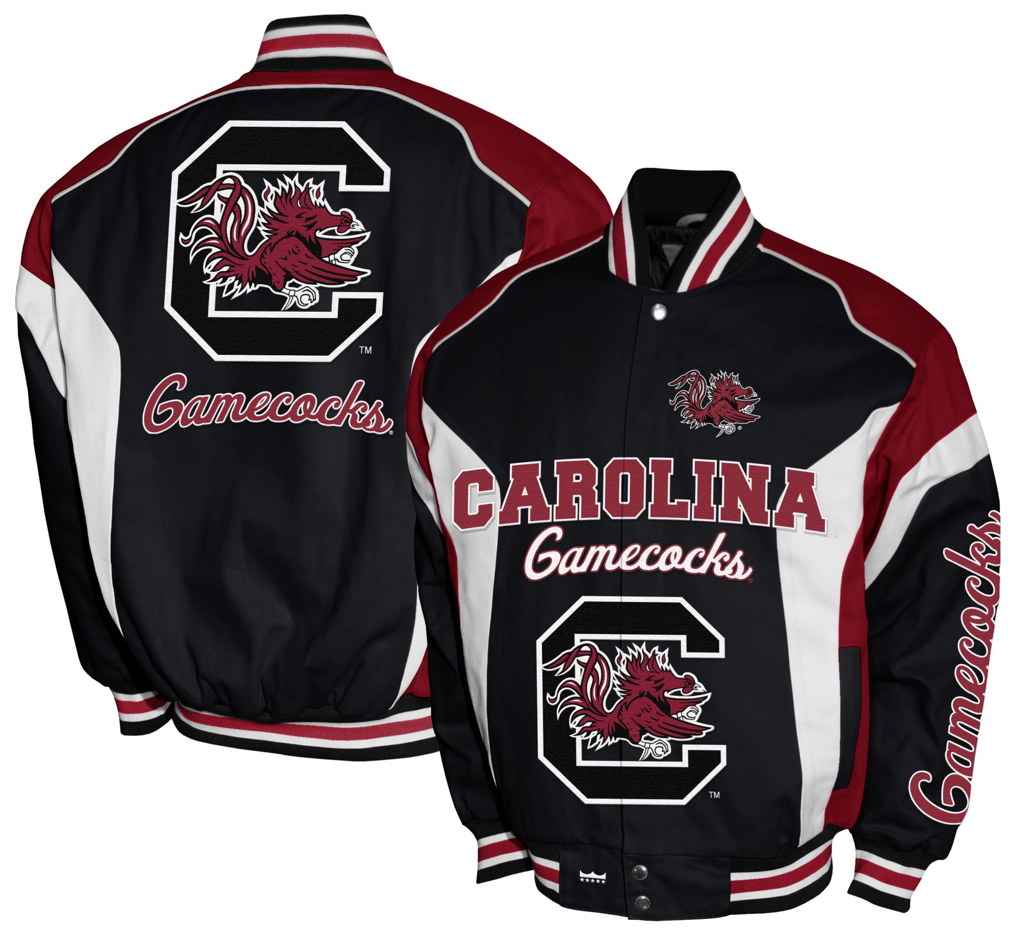 Franchise Club Men's South Carolina Gamecocks Garnet Commemorative Twill Jacket