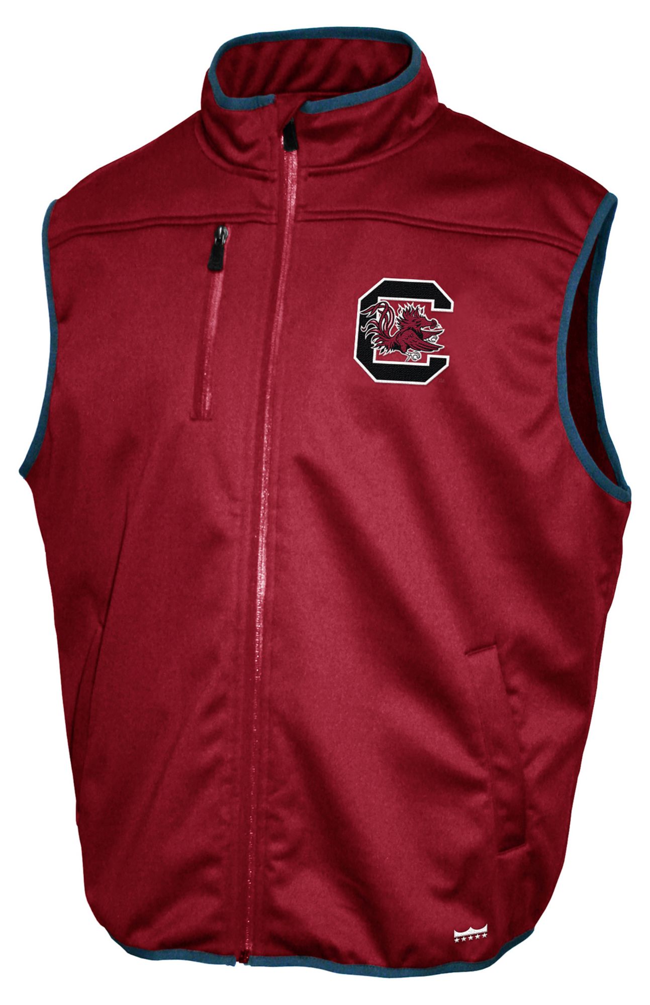 Franchise Club Men's South Carolina Gamecocks Garnet Softshell Vest