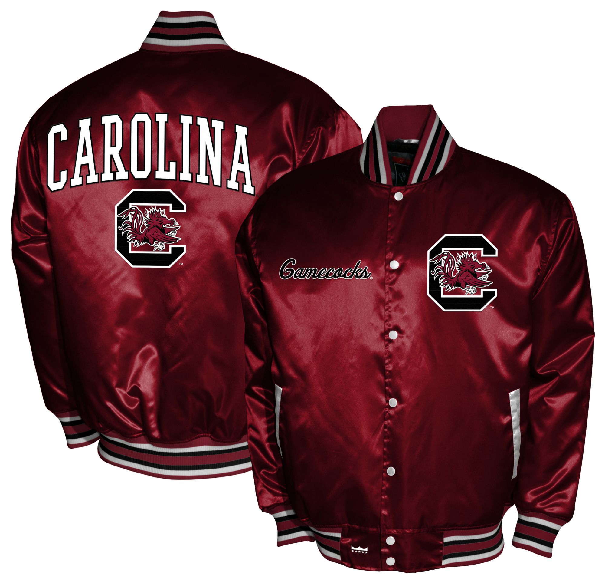 Franchise Club Men's South Carolina Gamecocks Garnet Satin Jacket