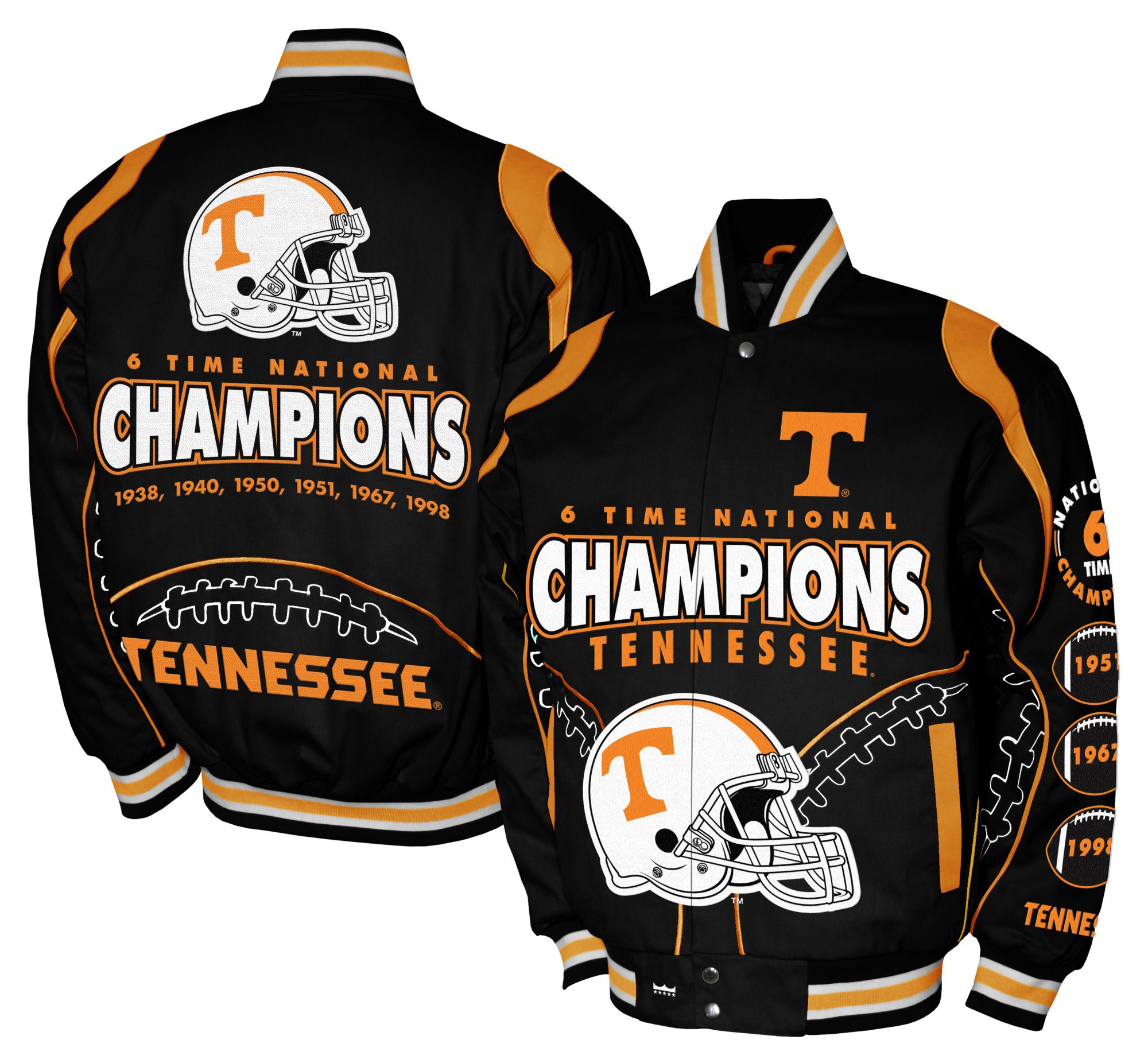 Franchise Club Men's Tennessee Volunteers Light Orange Commemorative Twill Jacket