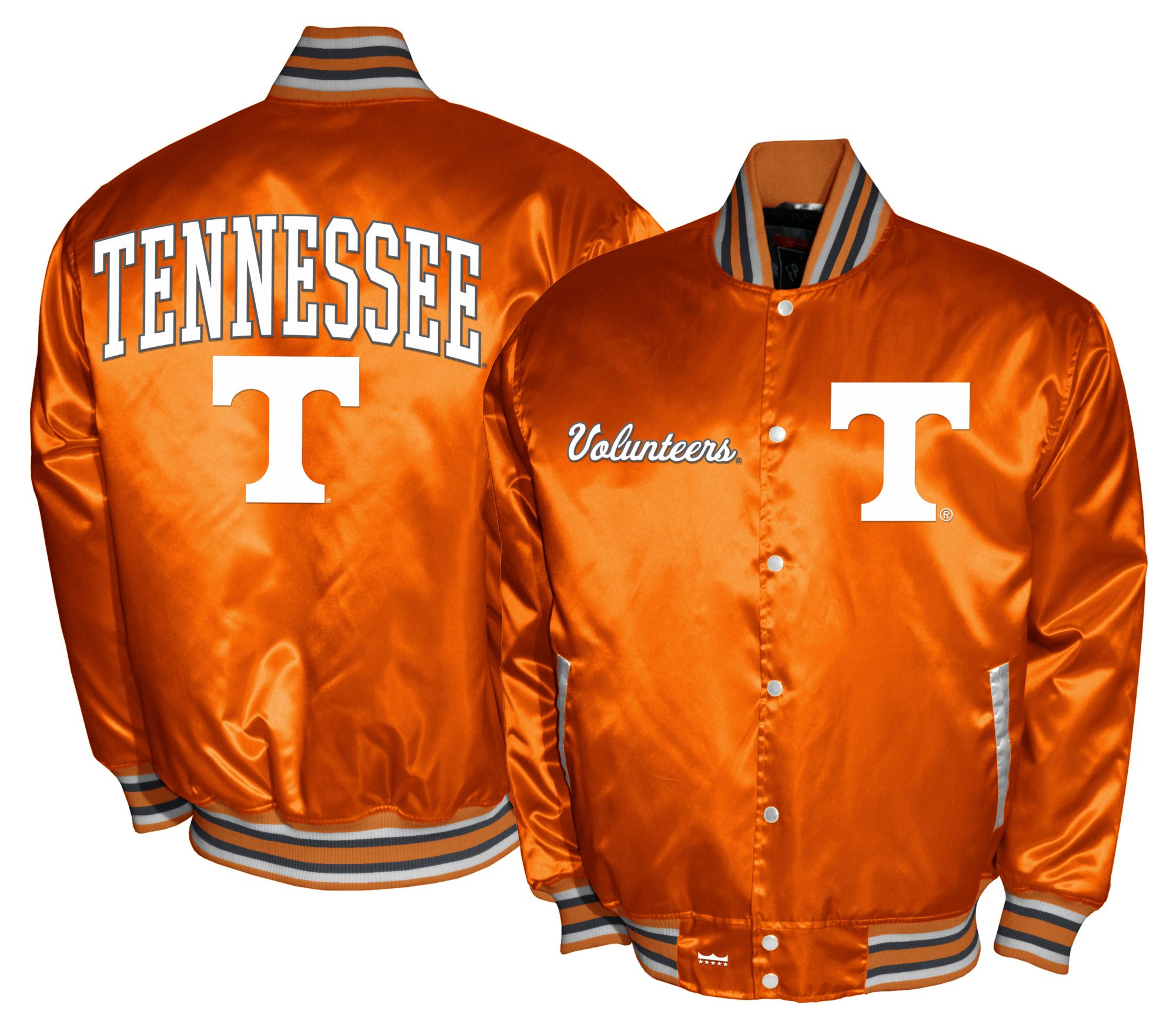 Franchise Club Men's Tennessee Volunteers Light Orange Satin Jacket