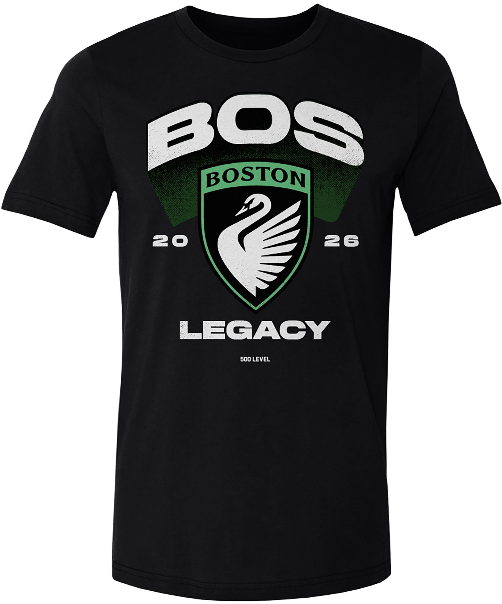 500 LEVEL Adult Boston Legacy FC Black Team Emblem Home T-Shirt