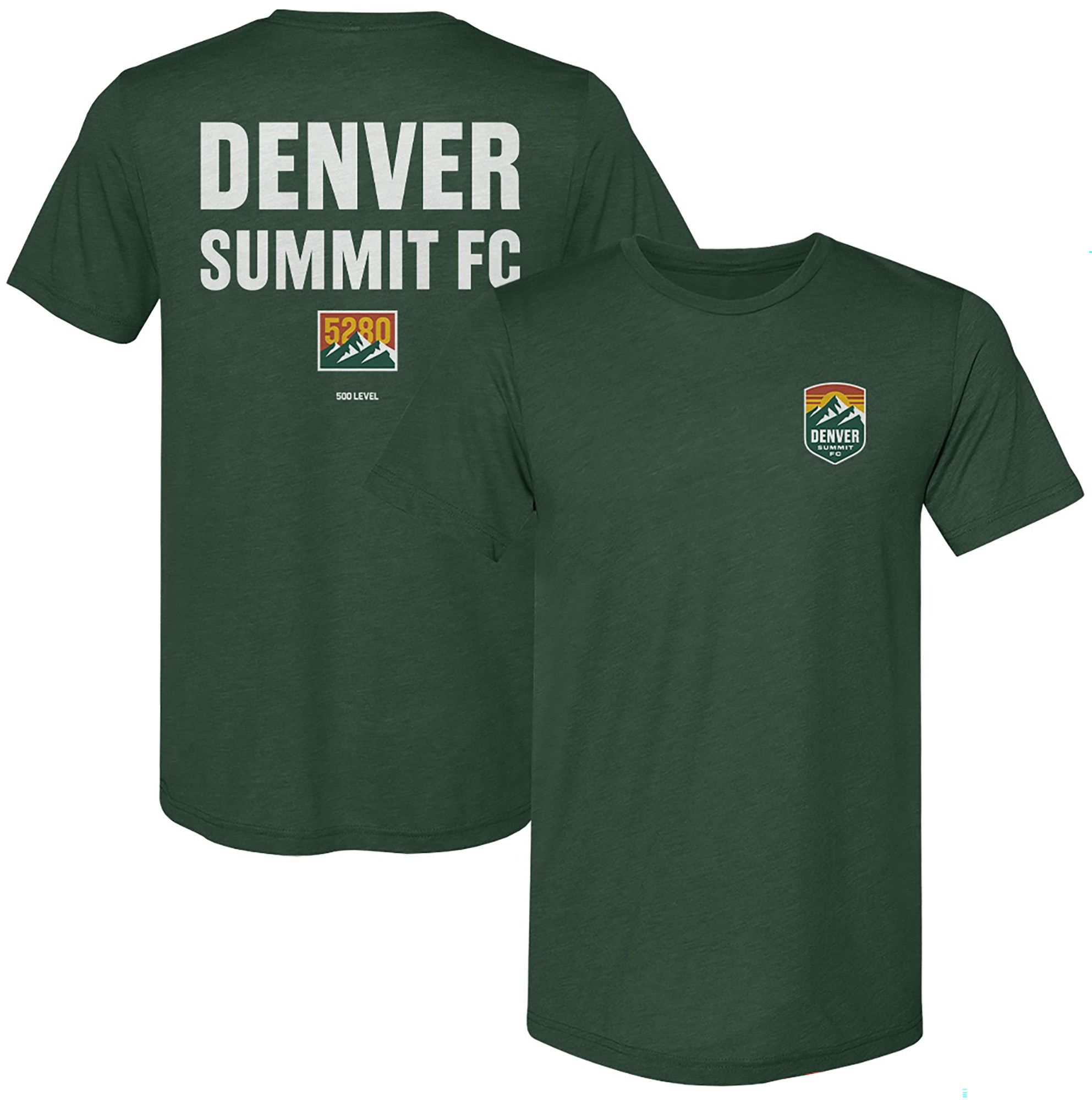 500 LEVEL Adult Denver Green Front & Back Home T-Shirt
