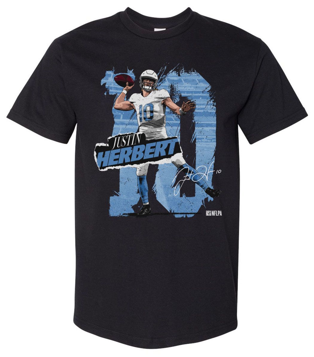 500 LEVEL Men's Los Angeles Chargers Black Vintage Heavyweight T-Shirt