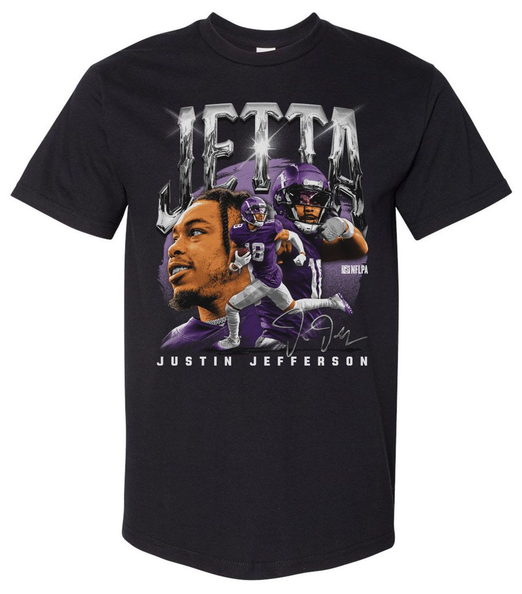 500 LEVEL Men's Minnesota Vikings Black Vintage Heavyweight T-Shirt