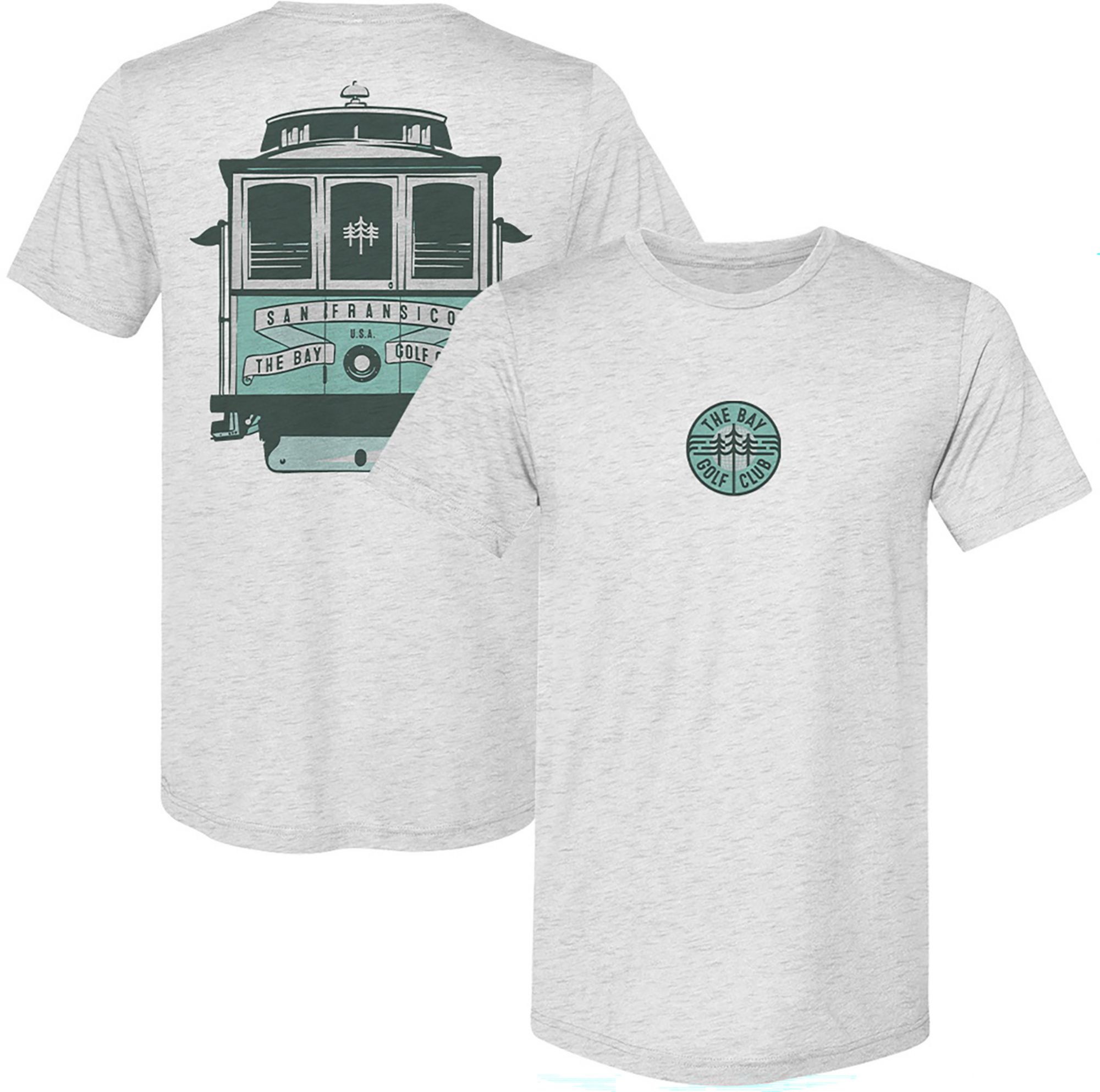 500 LEVEL Men's TGL The Bay Golf Club Cable Care Grey T-Shirt