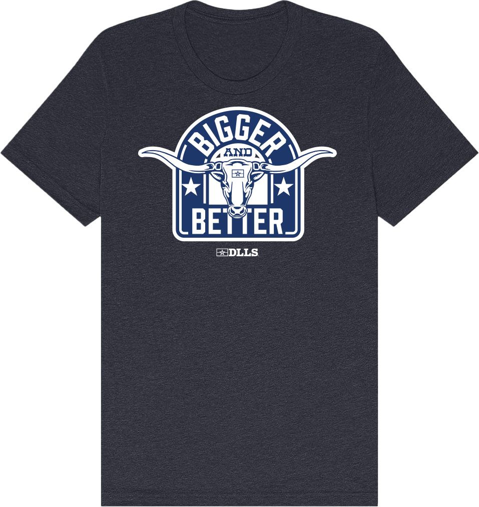 ALLCITY Adult Dallas Black "Big &amp; Better" Short Sleeve T-Shirt