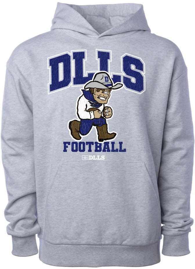 ALLCITY Adult Dallas Grey Football Pullover Hoodie