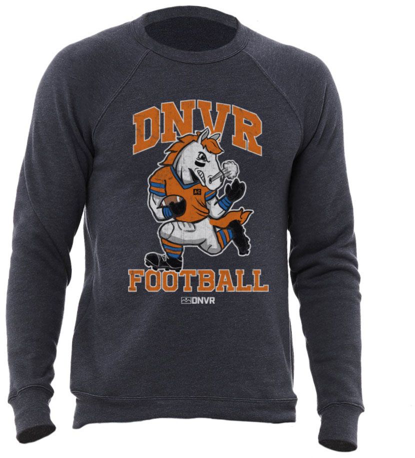 ALLCITY Adult Denver Navy Football Crewneck Sweatshirt