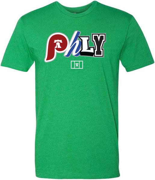 ALLCITY Adult Philadelphia Green "Letters" Short Sleeve T-Shirt