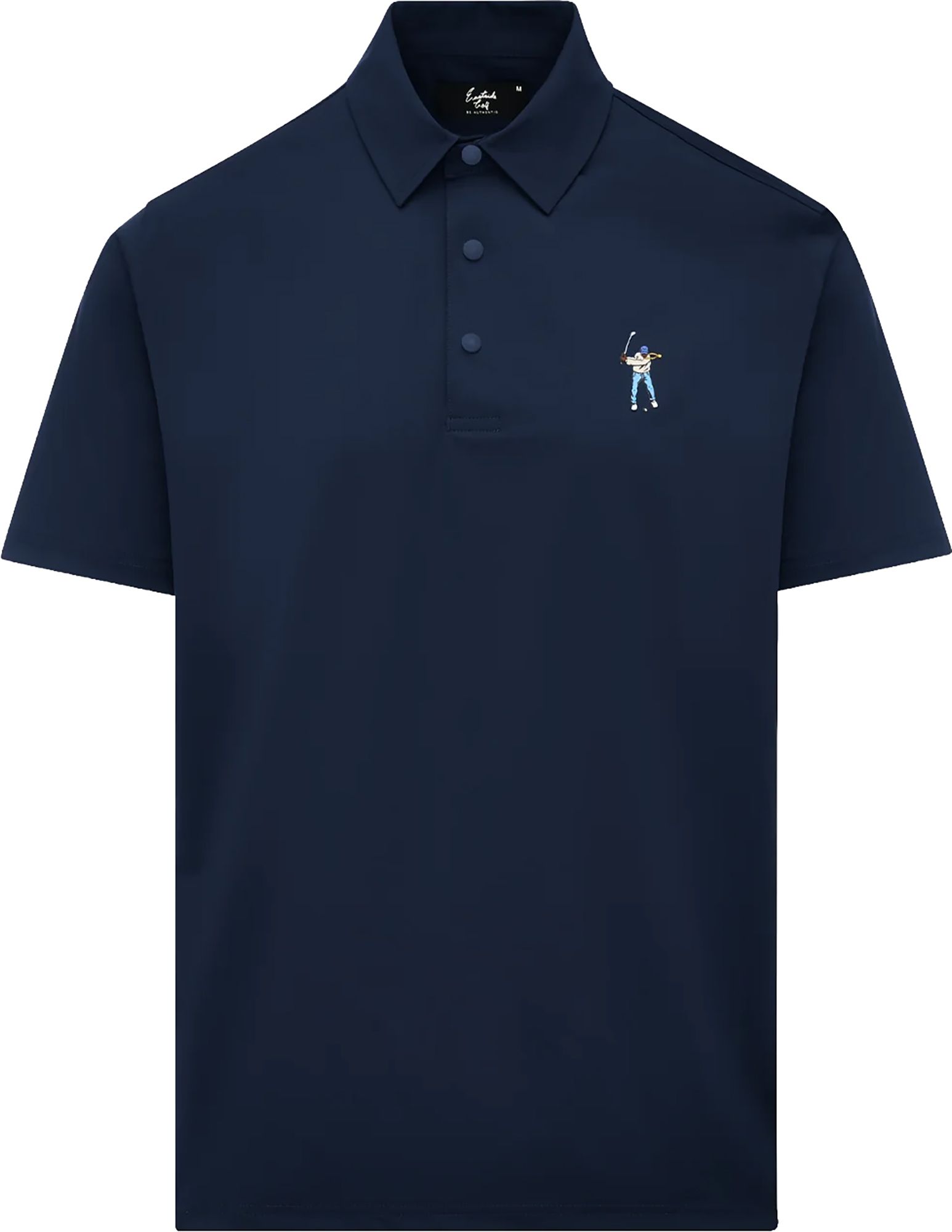 Eastside Golf Men's Snap Placket Golf Polo, Medium, Navy Blue