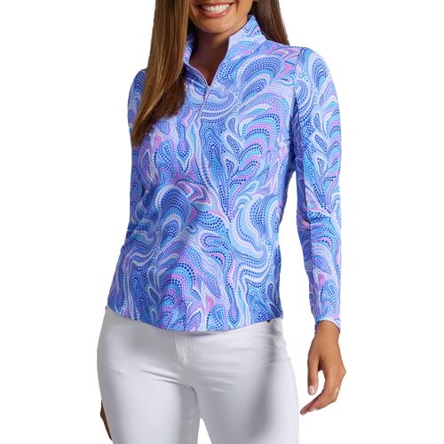 Jamie Sadock Women's Spectrum Sunsense Print ¼ Zip Long Sleeve