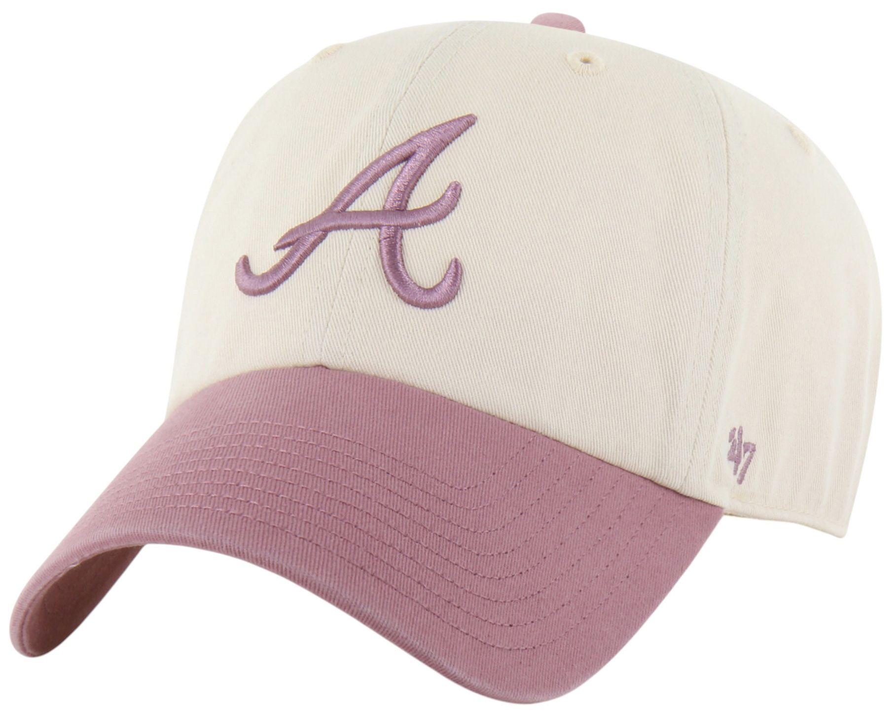 '47 Adult Atlanta Braves Cream 2-Tone Clean Up Hat