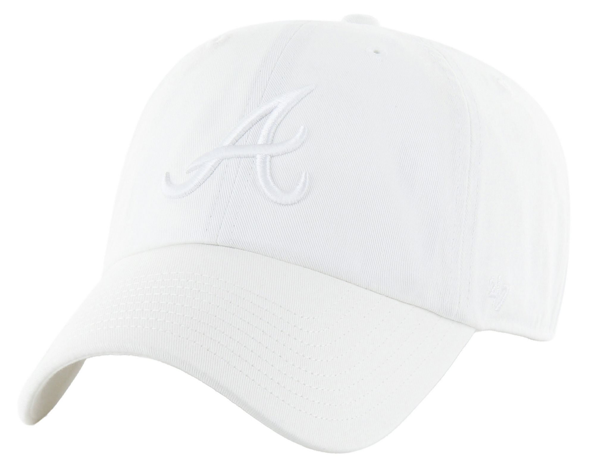 '47 Adult Atlanta Braves White Clean Up Adjustable Hat