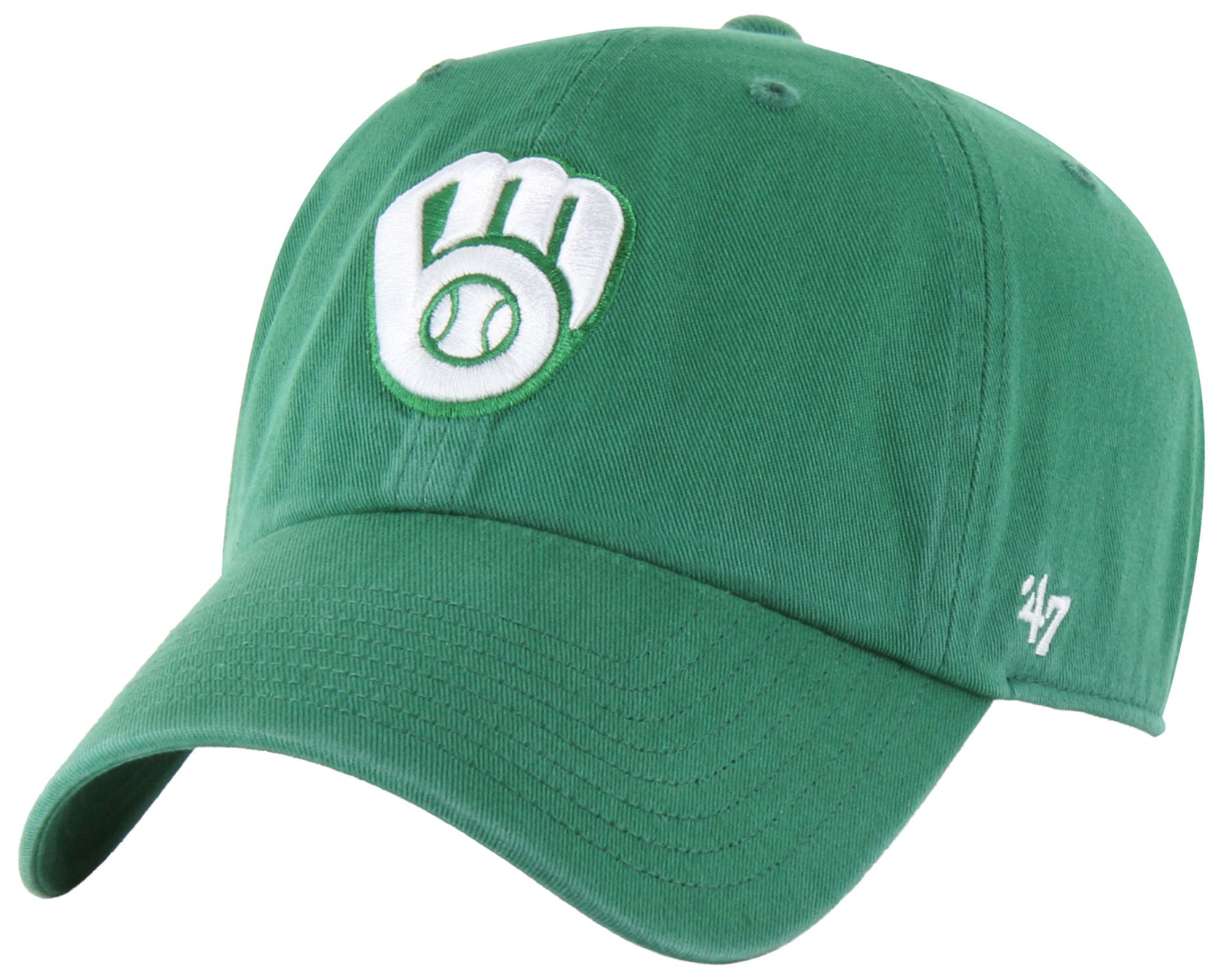 '47 Adult Milwaukee Brewers Green Clean Up Adjustable Hat