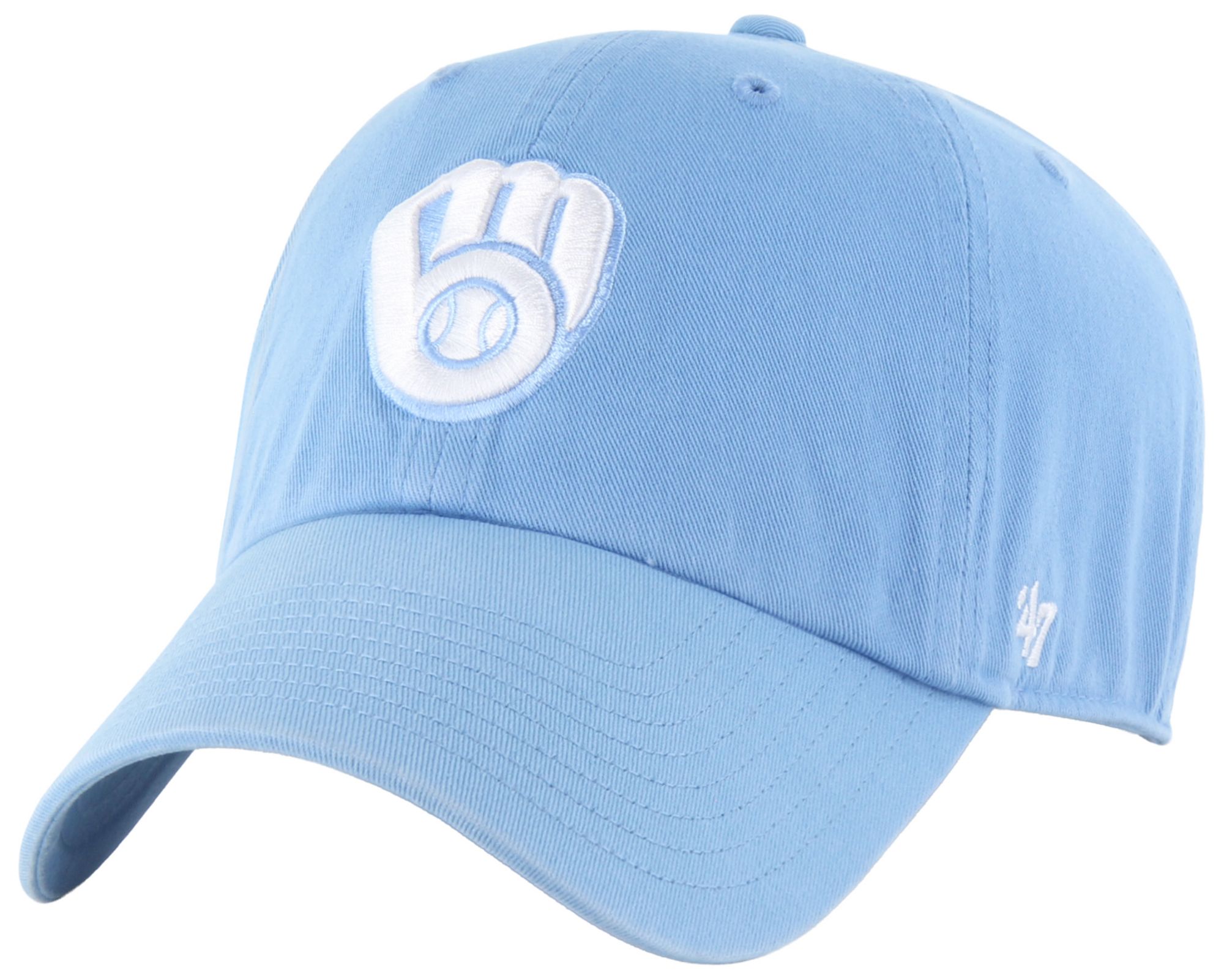 '47 Adult Milwaukee Brewers Light Blue Clean Up Adjustable Hat