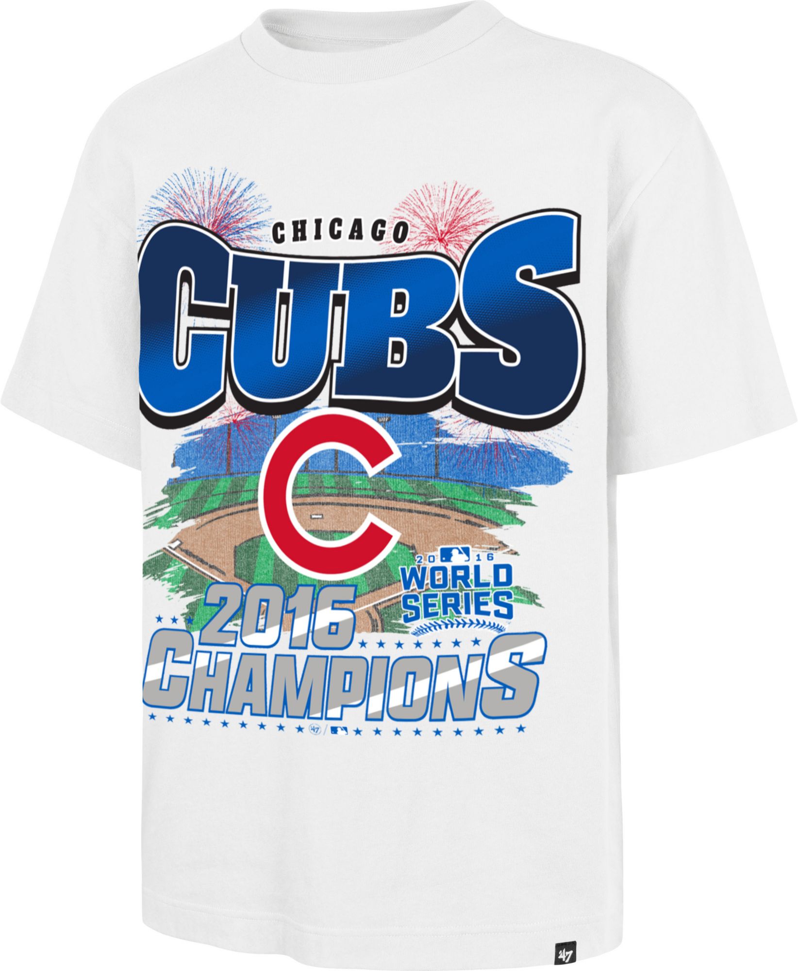 '47 Adult Chicago Cubs White Fireworks Foundation T-Shirt