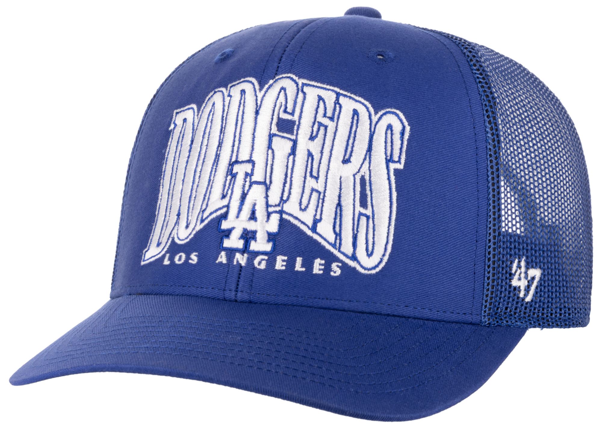 '47 Adult Los Angeles Dodgers Royal Drawbridge Trucker Adjustable Hat