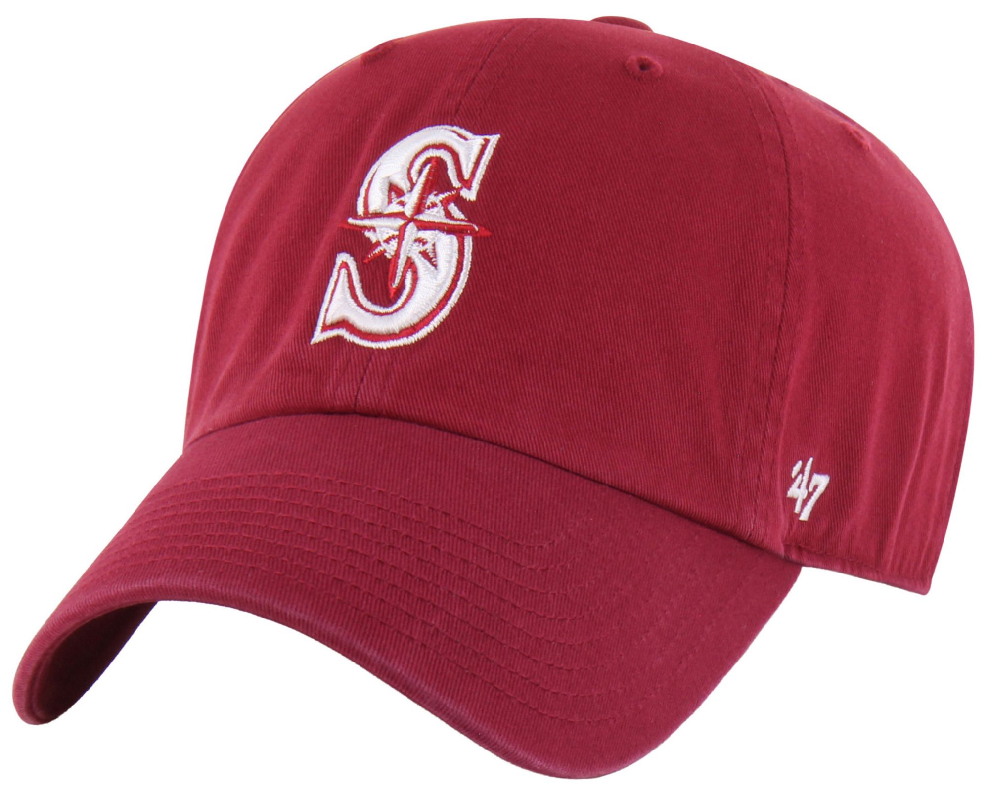 '47 Adult Seattle Mariners Red Clean Up Adjustable Hat