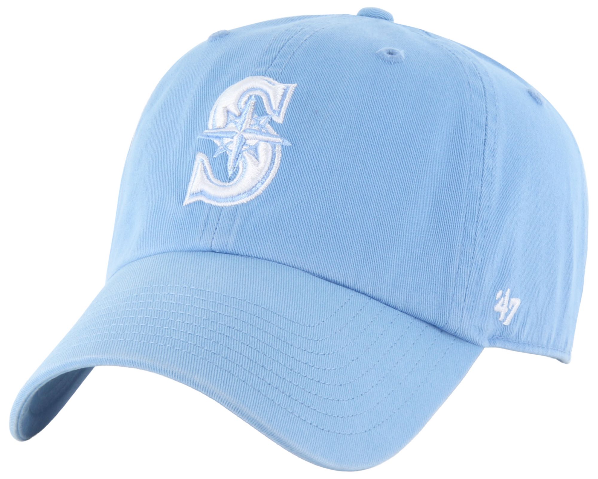 '47 Adult Seattle Mariners Light Blue Clean Up Adjustable Hat