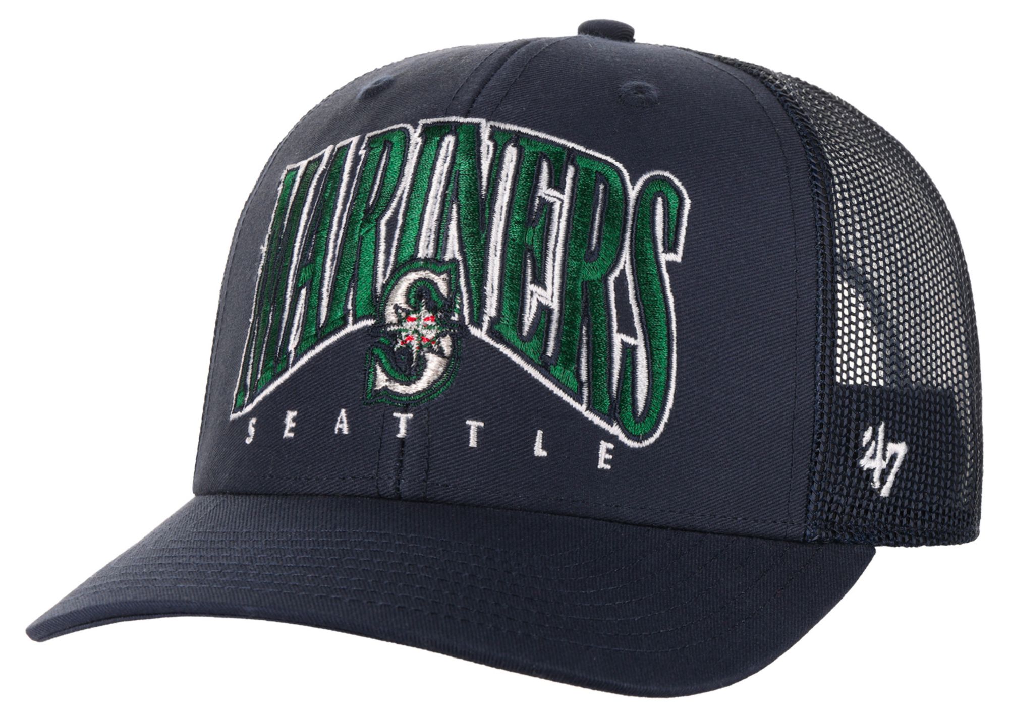 '47 Adult Seattle Mariners Navy Drawbridge Trucker Adjustable Hat