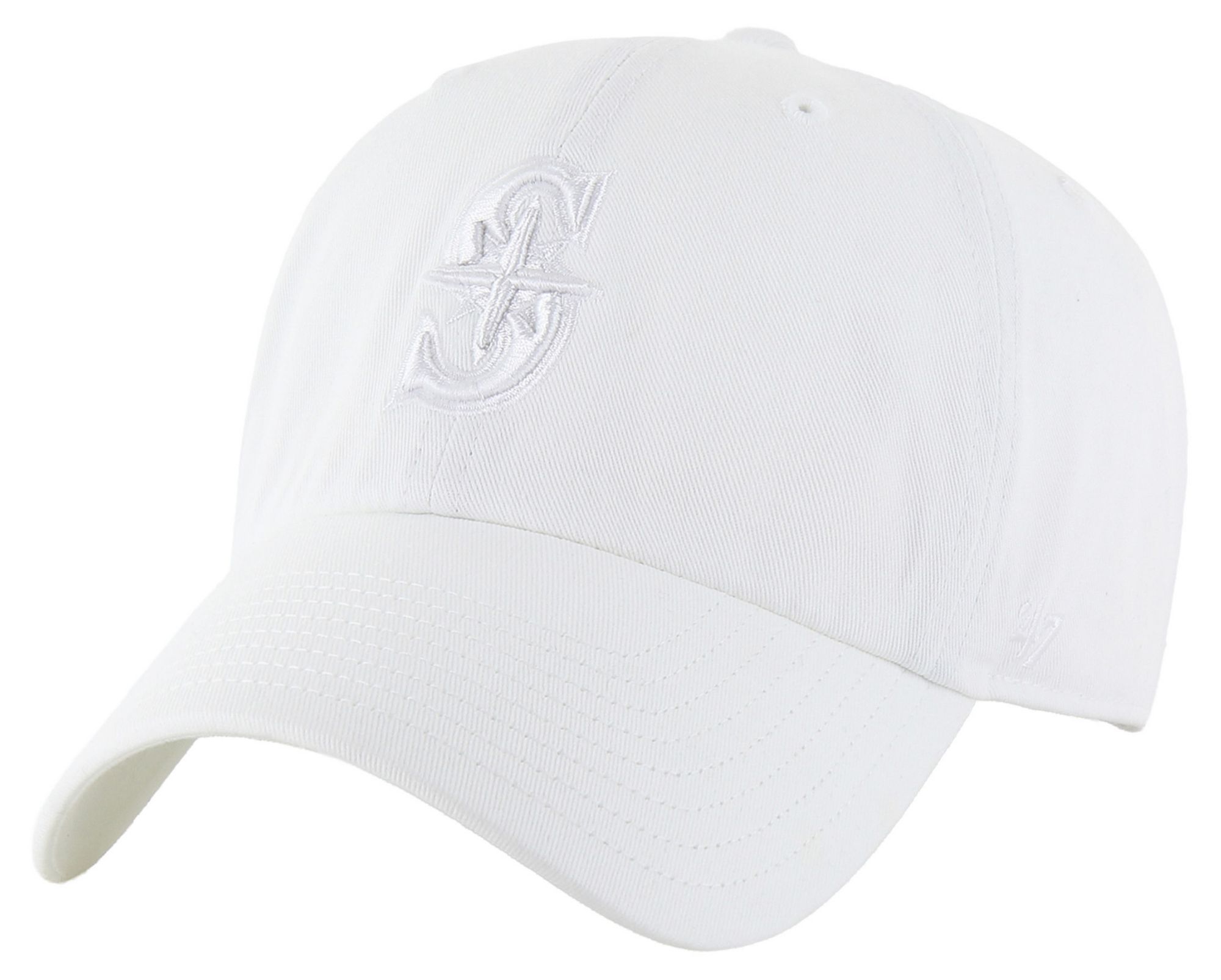 '47 Adult Seattle Mariners White Clean Up Adjustable Hat