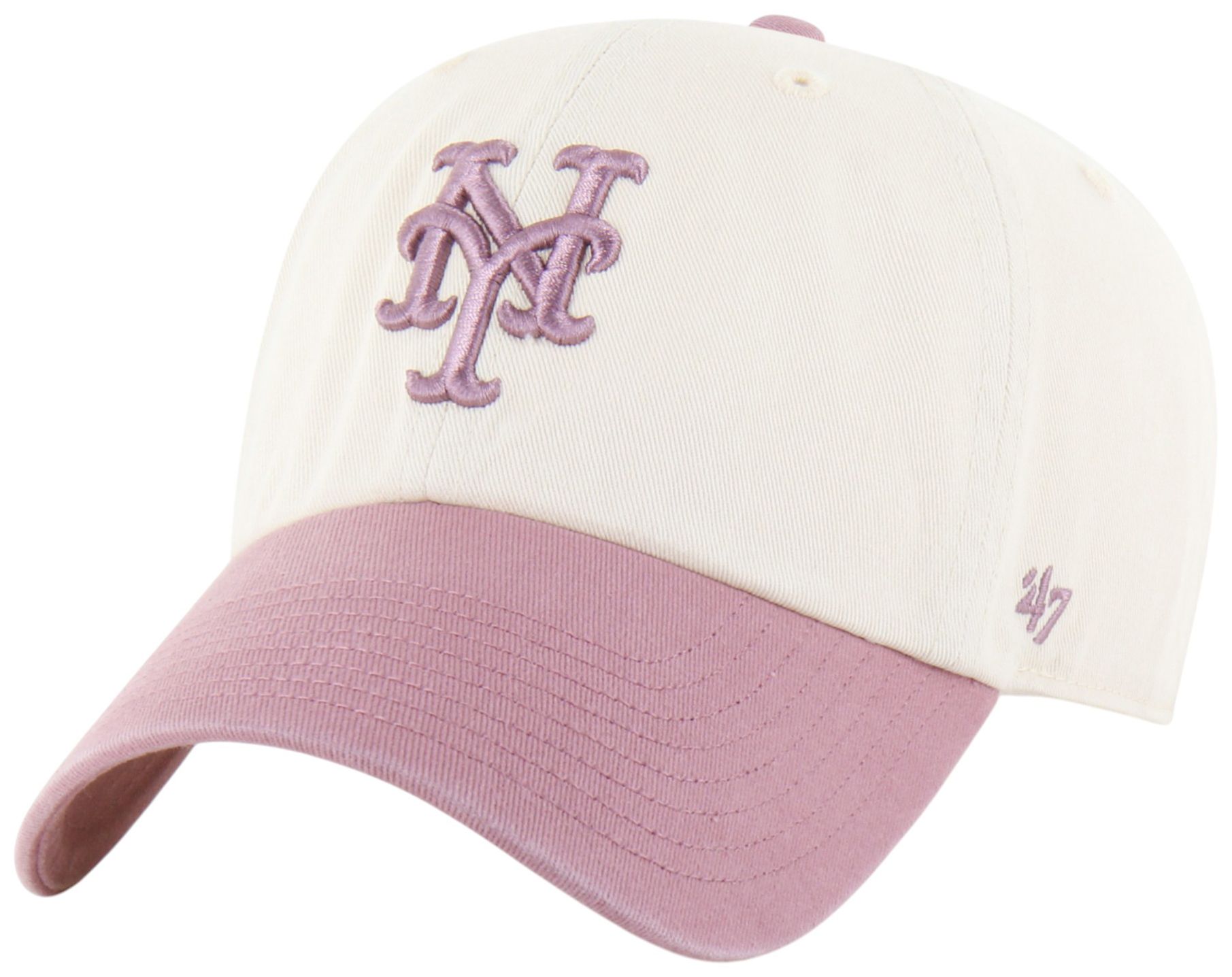 '47 Adult New York Mets Cream 2-Tone Clean Up Hat