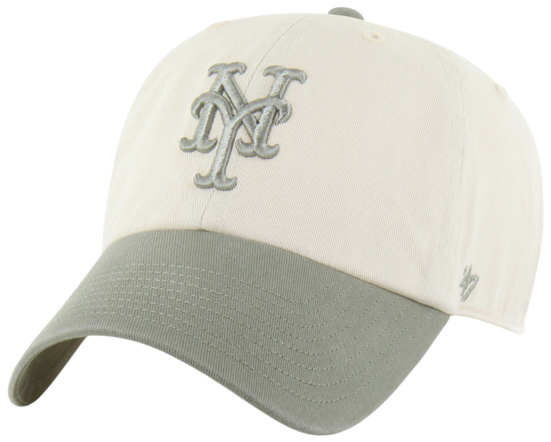 '47 Adult New York Mets Cream 2-Tone Clean Up Hat