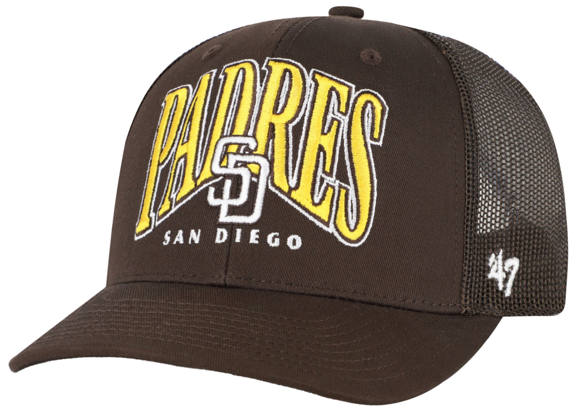 '47 Adult San Diego Padres Brown Drawbridge Trucker Adjustable Hat