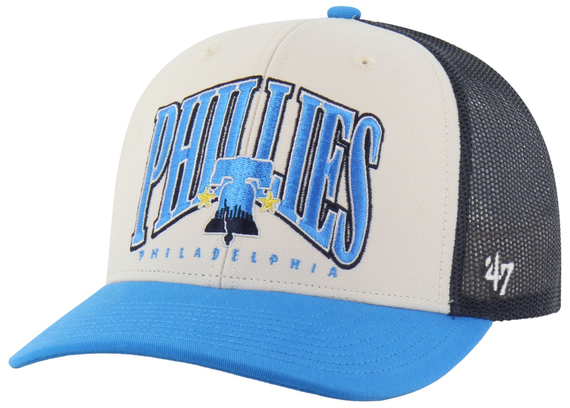 '47 Adult Philadelphia Phillies Navy Drawbridge Trucker Adjustable Hat