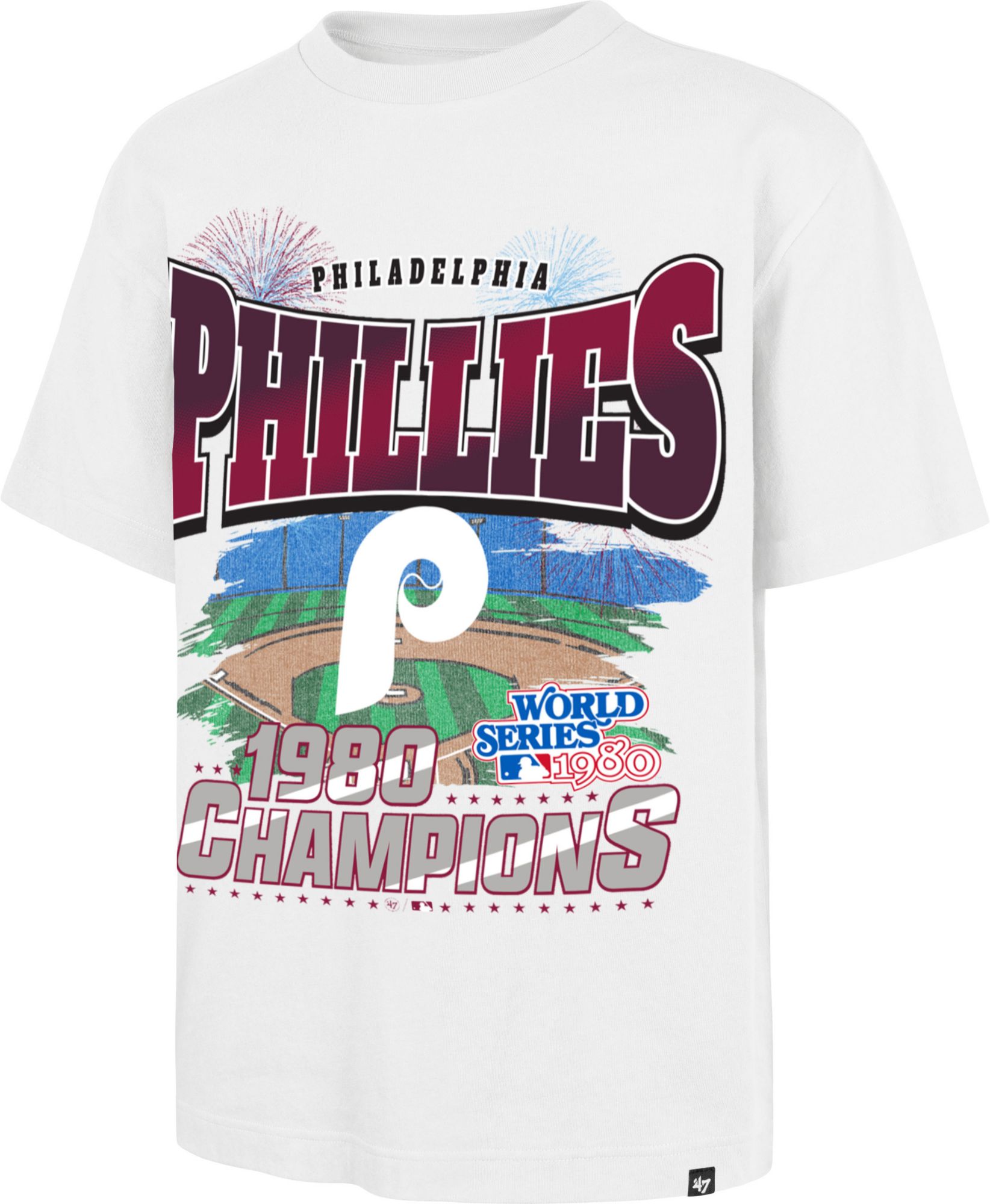 '47 Adult Philadelphia Phillies White Fireworks Foundation T-Shirt