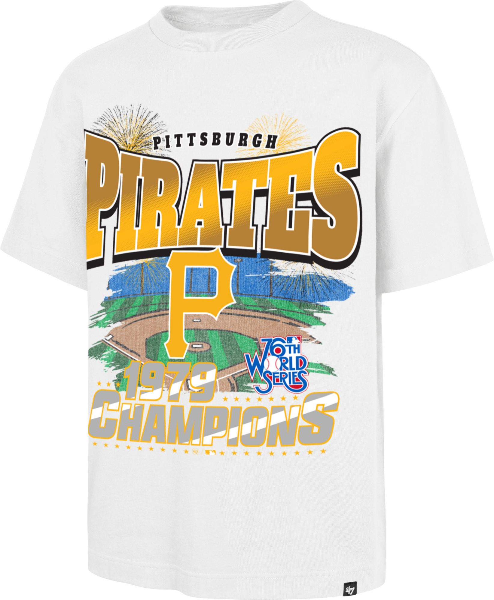 '47 Adult Pittsburgh Pirates White Fireworks Foundation T-Shirt