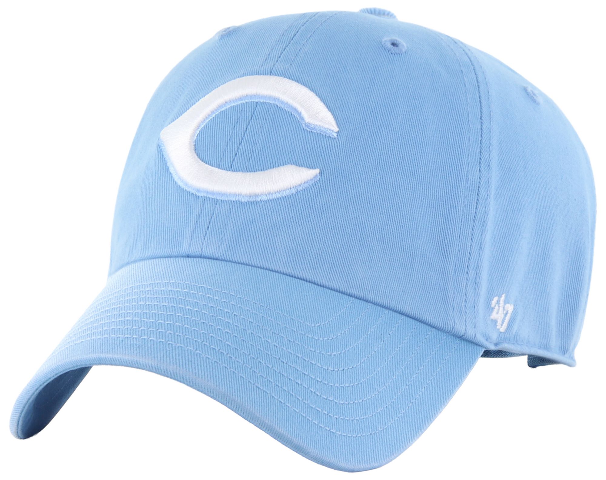 '47 Adult Cincinnati Reds Light Blue Clean Up Adjustable Hat