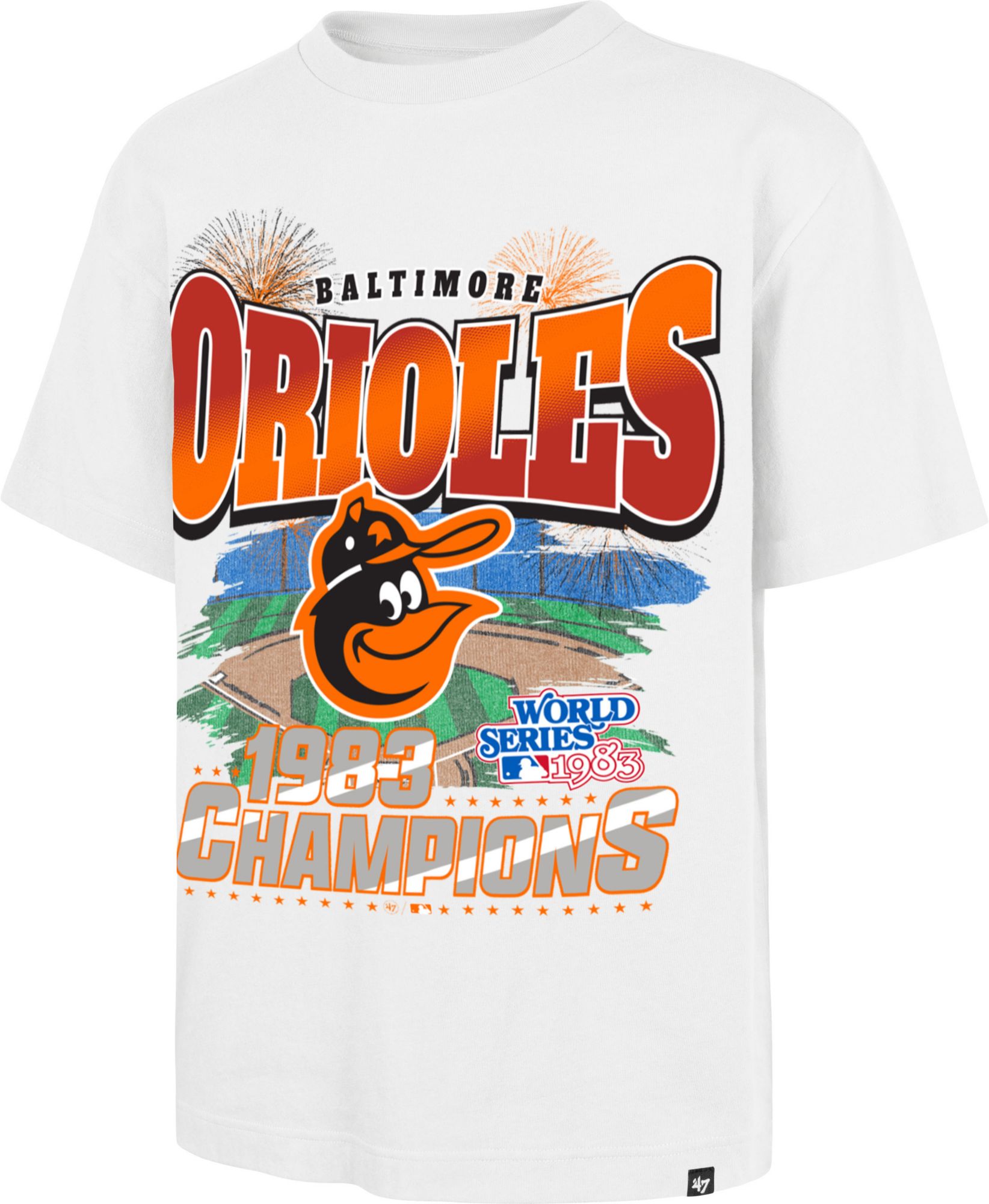'47 Adult Baltimore Orioles White Fireworks Foundation T-Shirt