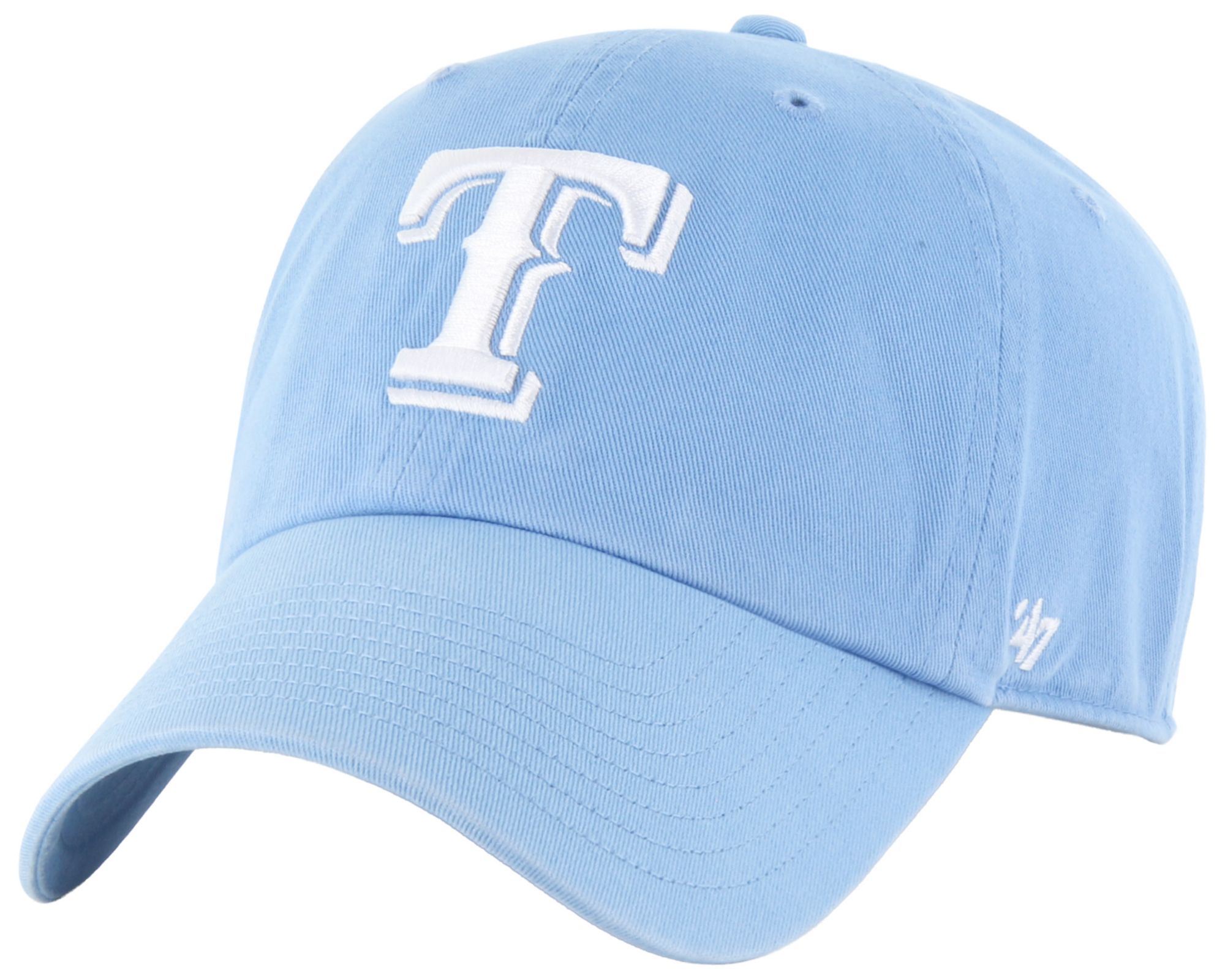 '47 Adult Texas Rangers Light Blue Clean Up Adjustable Hat