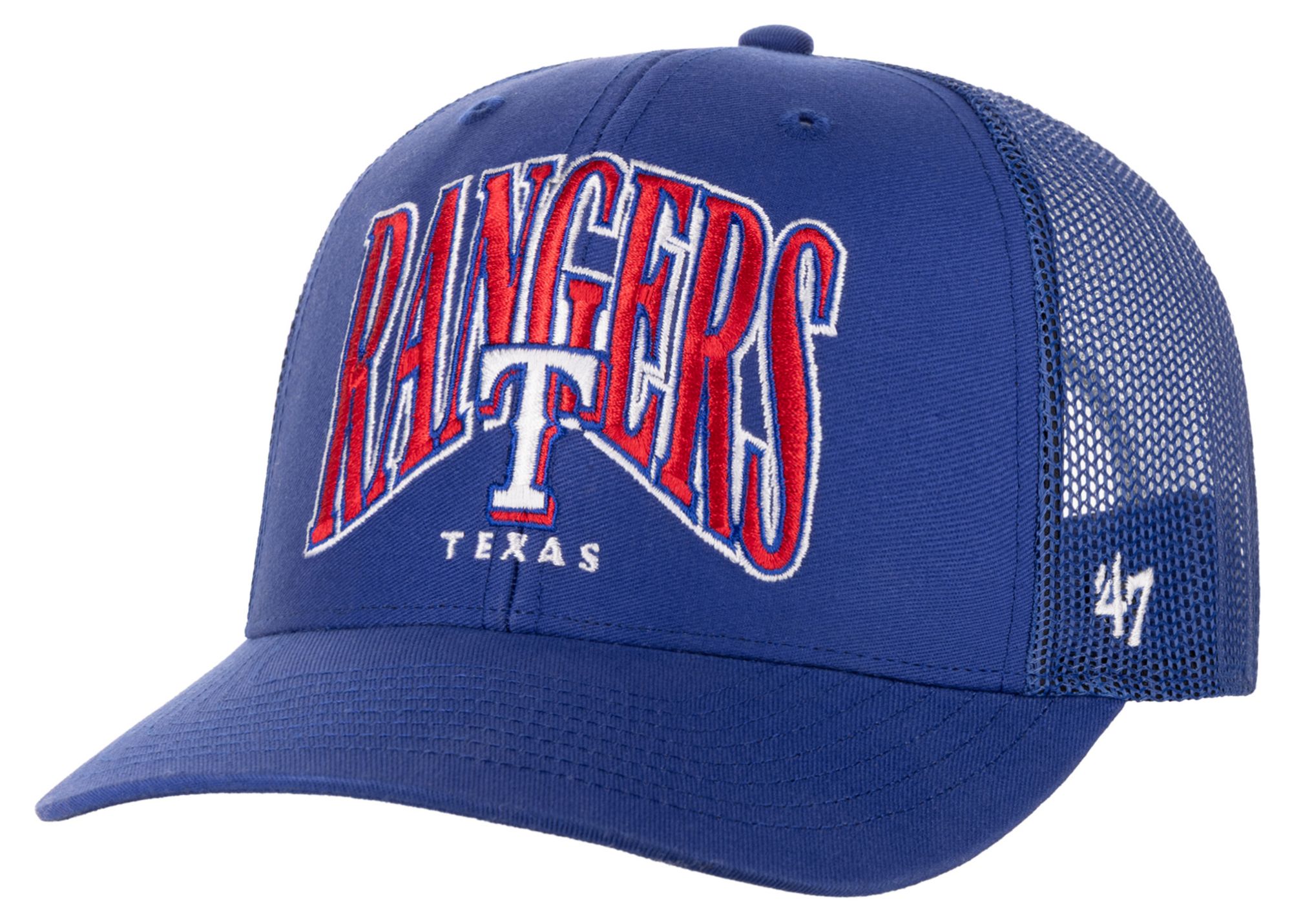 '47 Adult Texas Rangers Royal Drawbridge Trucker Adjustable Hat