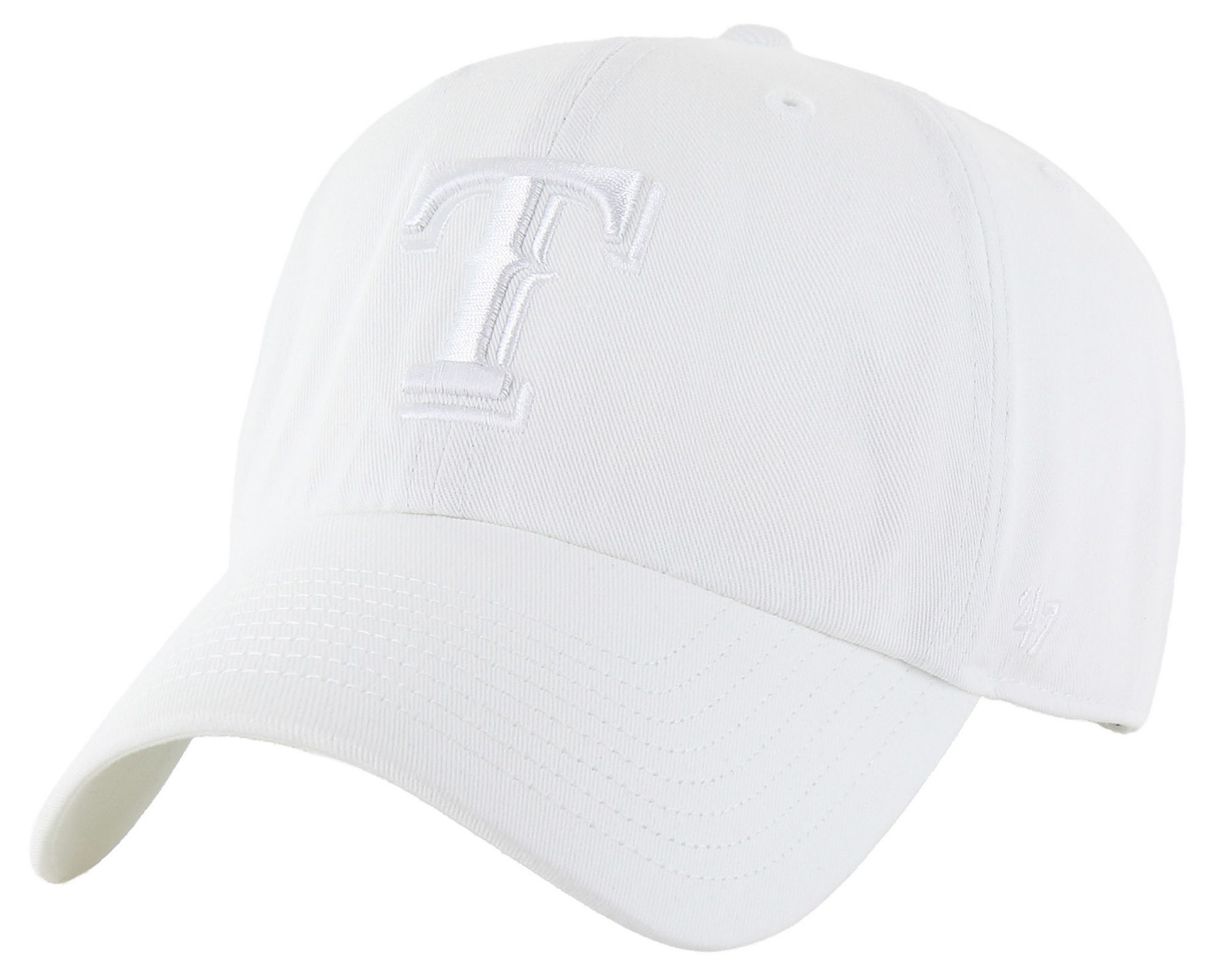'47 Adult Texas Rangers White Clean Up Adjustable Hat