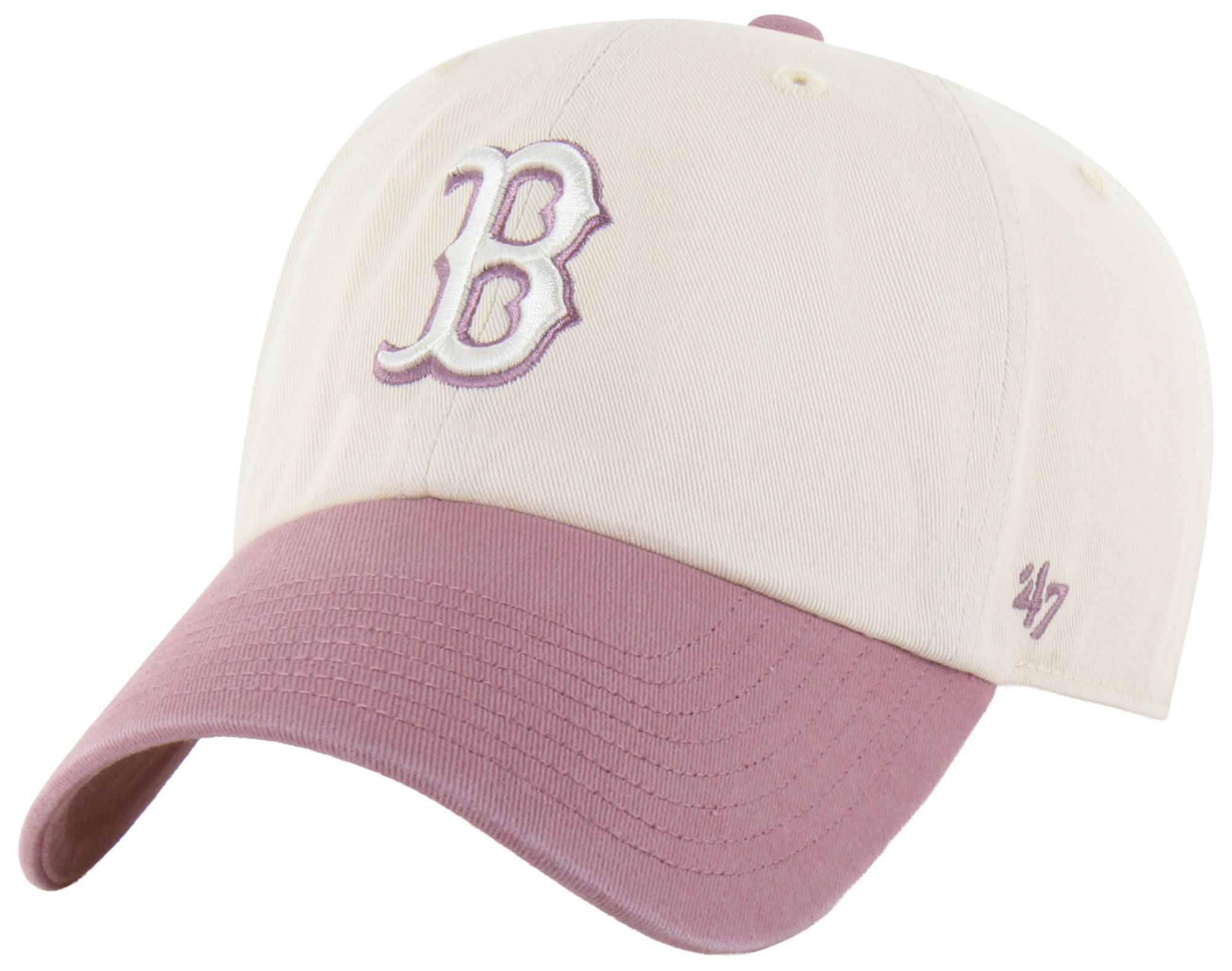 '47 Adult Boston Red Sox Cream Two Tone Fashion Clean Up Adjustable Hat