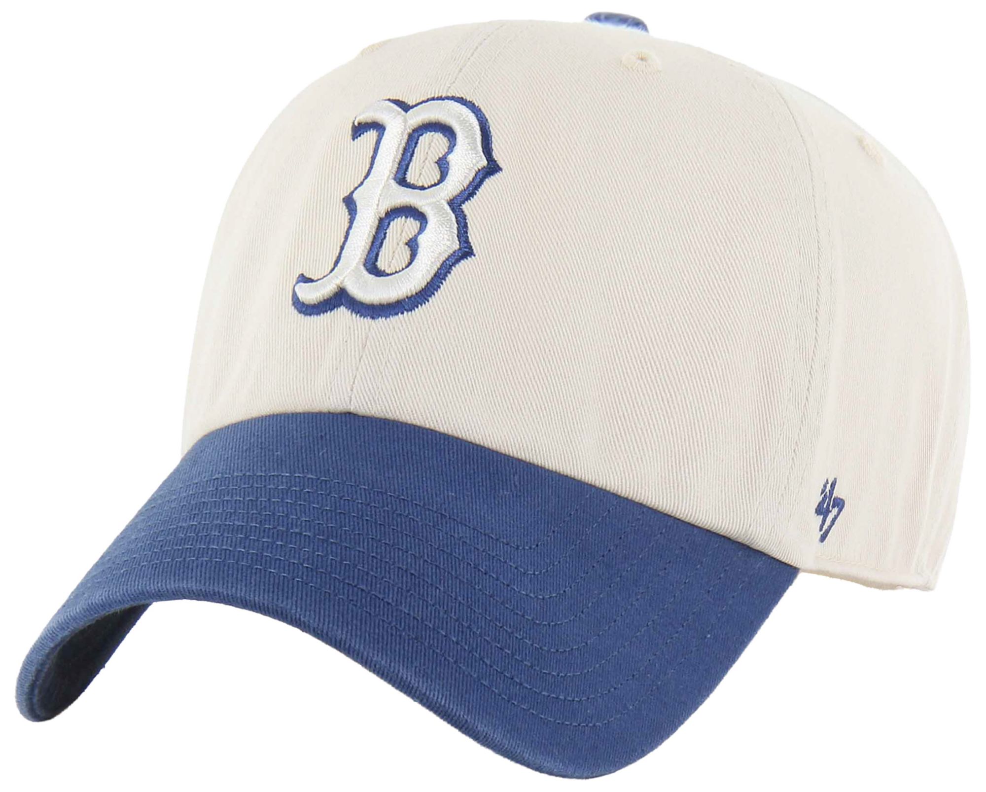 '47 Adult Boston Red Sox Cream Two Tone Fashion Clean Up Adjustable Hat