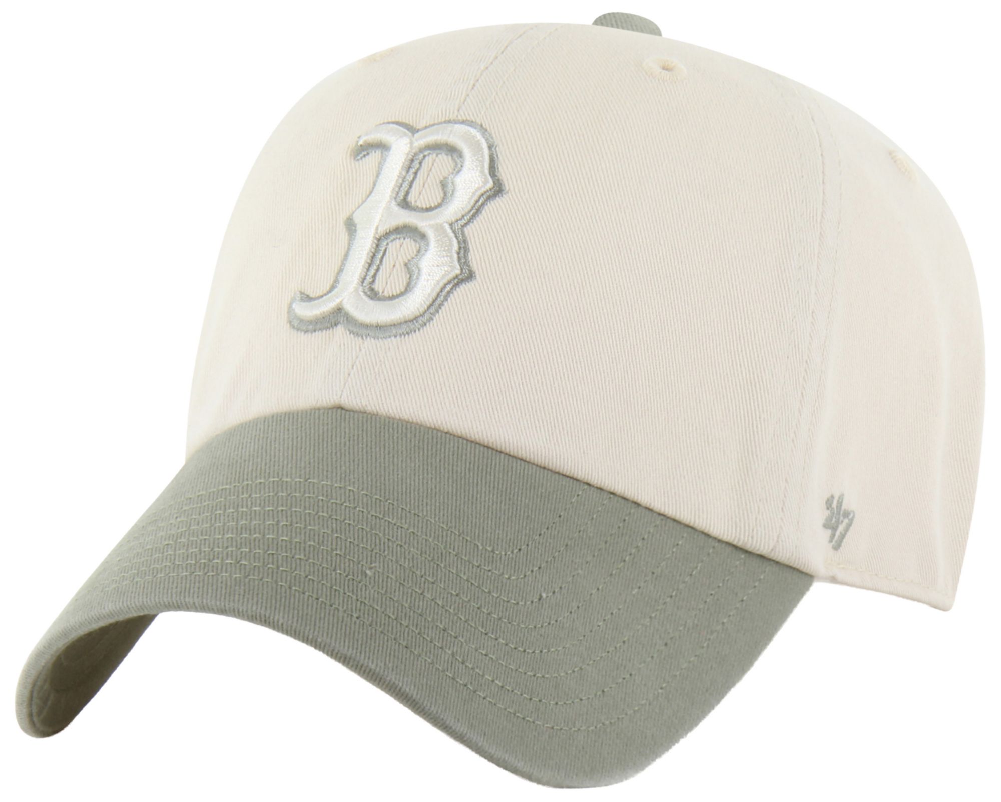 '47 Adult Boston Red Sox Cream Two Tone Fashion Clean Up Adjustable Hat