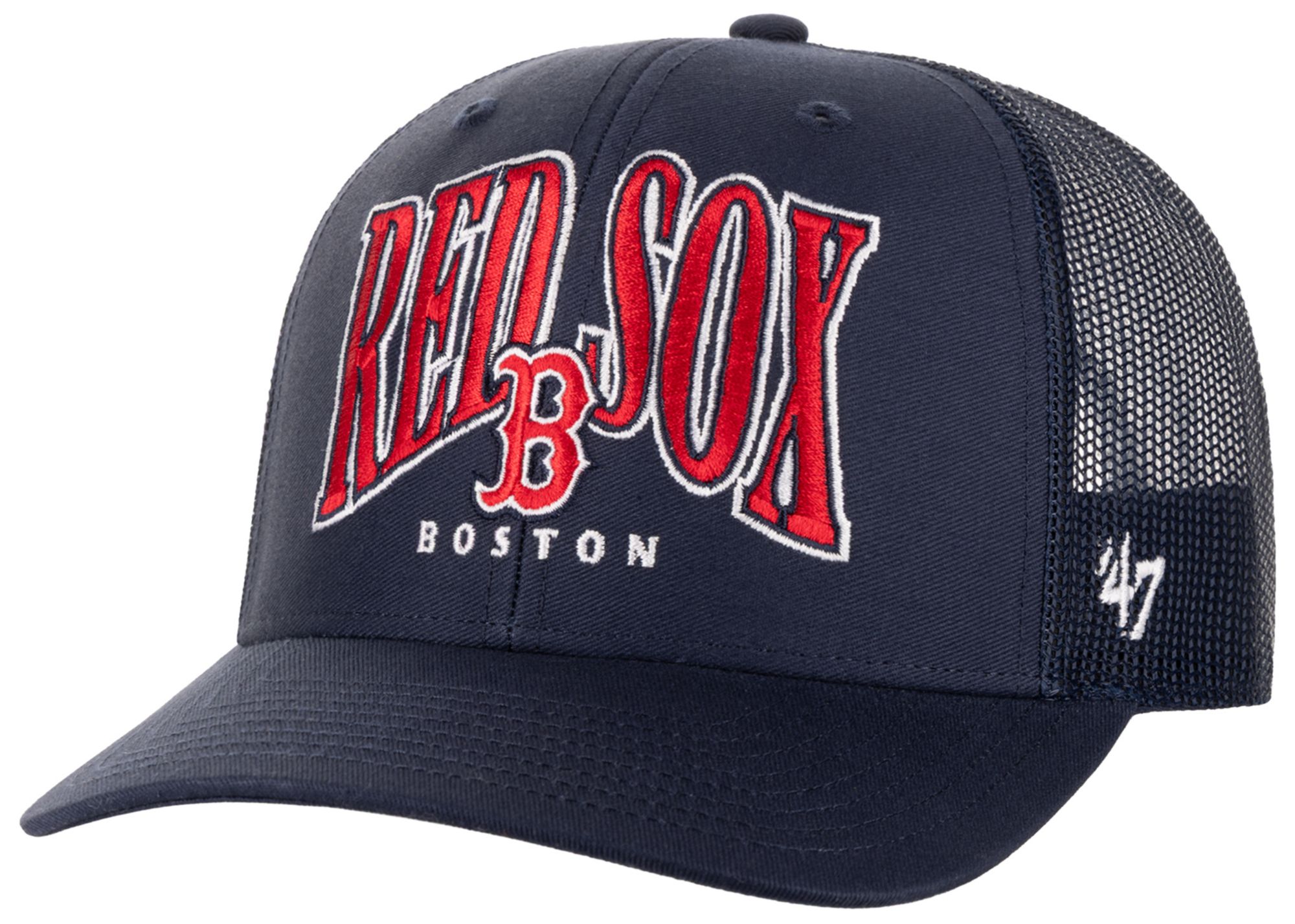'47 Adult Boston Red Sox Navy Drawbridge Trucker Adjustable Hat
