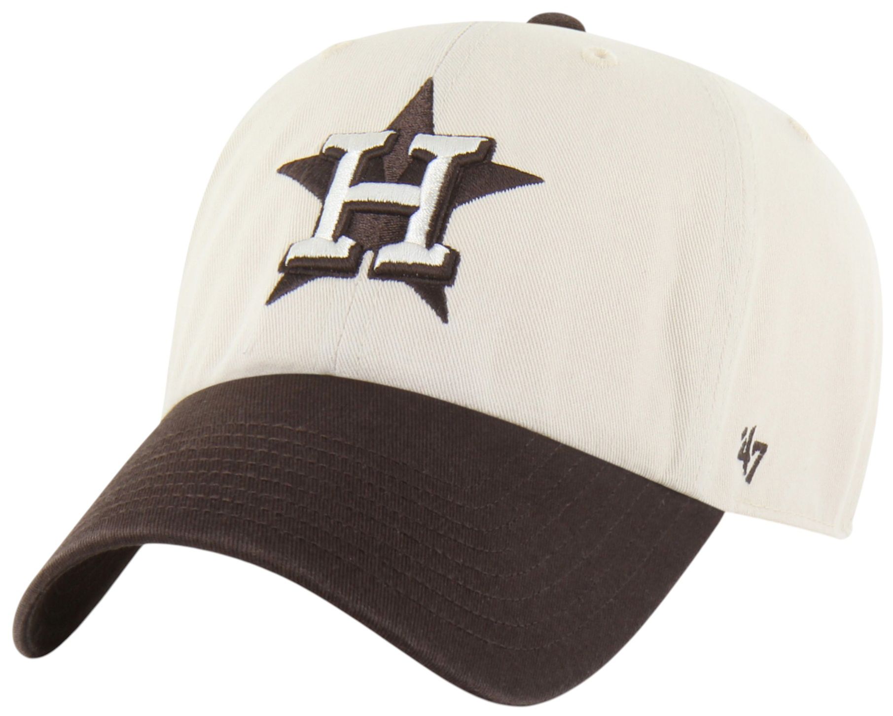 '47 Adult Houston Astros Cream 2-Tone Clean Up Hat