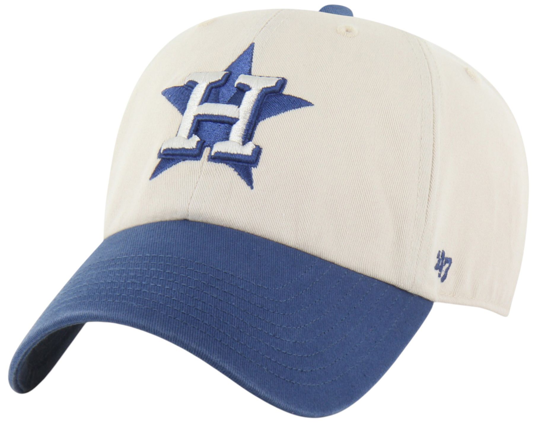 '47 Adult Houston Astros Cream 2-Tone Clean Up Hat