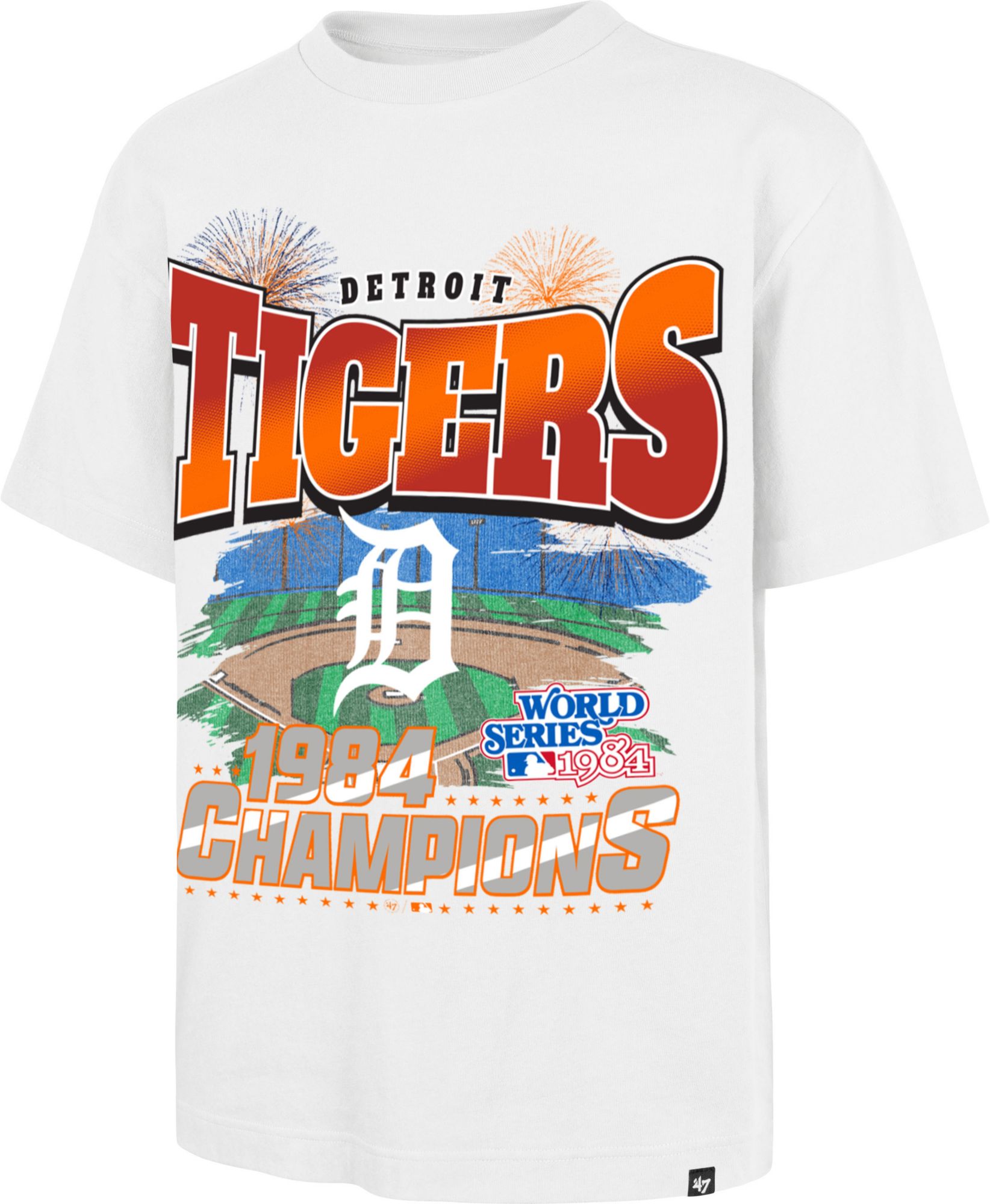 '47 Adult Detroit Tigers White Fireworks Foundation T-Shirt