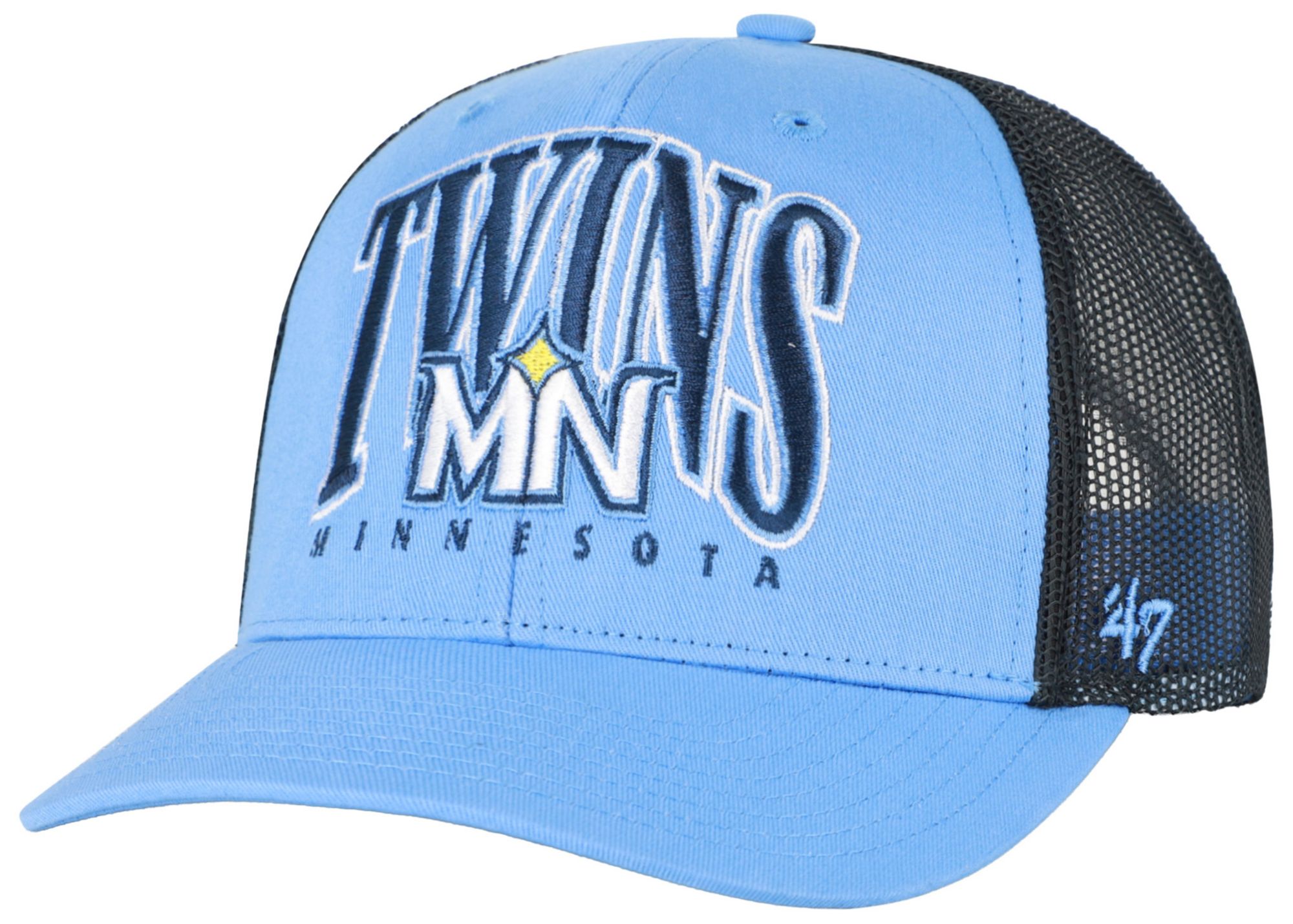 '47 Adult Minnesota Twins Navy Drawbridge Trucker Adjustable Hat